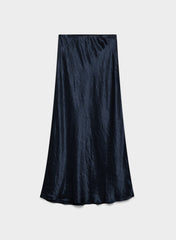 Slip Satin Maxi Skirt - ADMIRAL