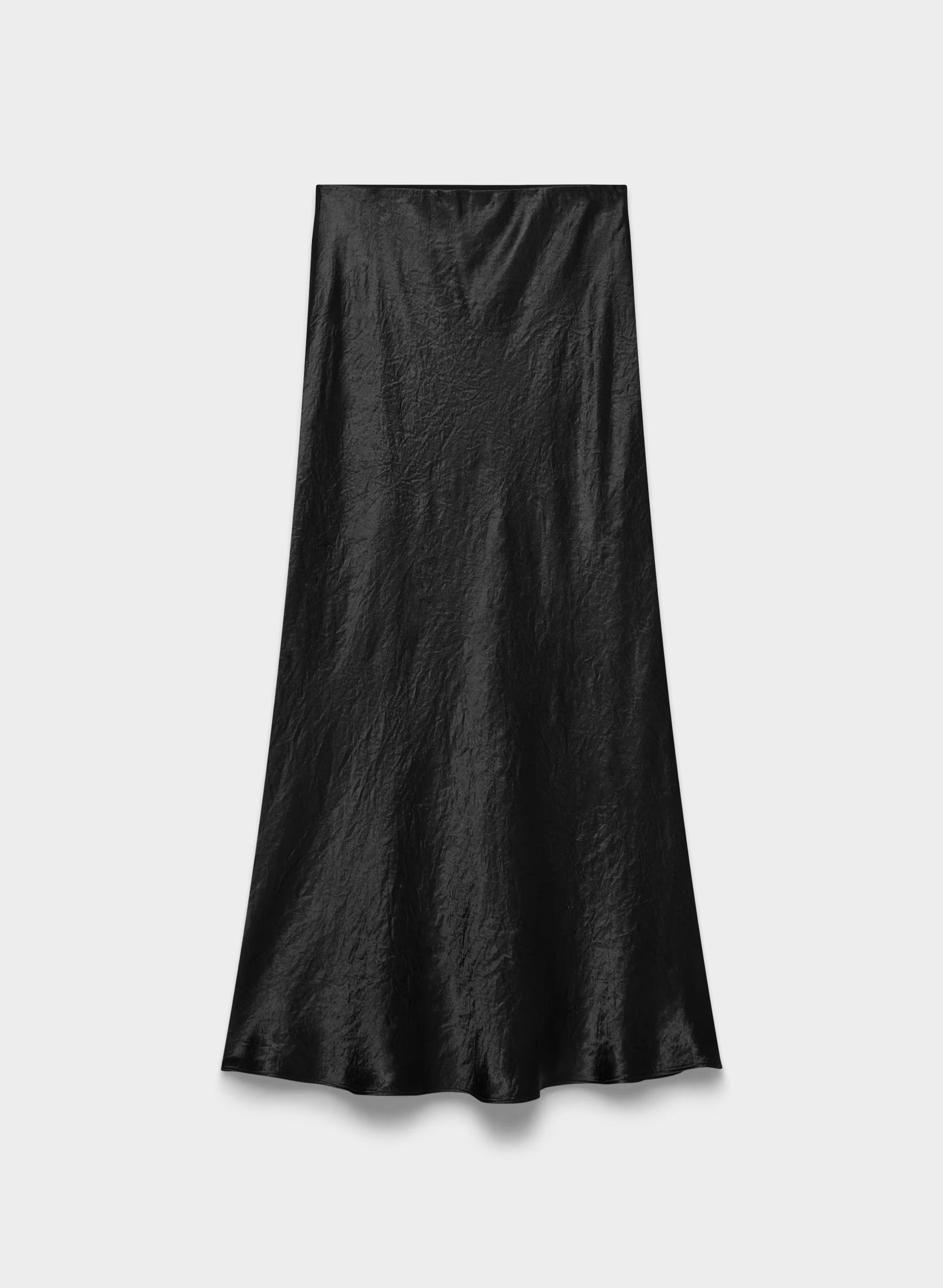 Slip Satin Maxi Skirt - BLACK