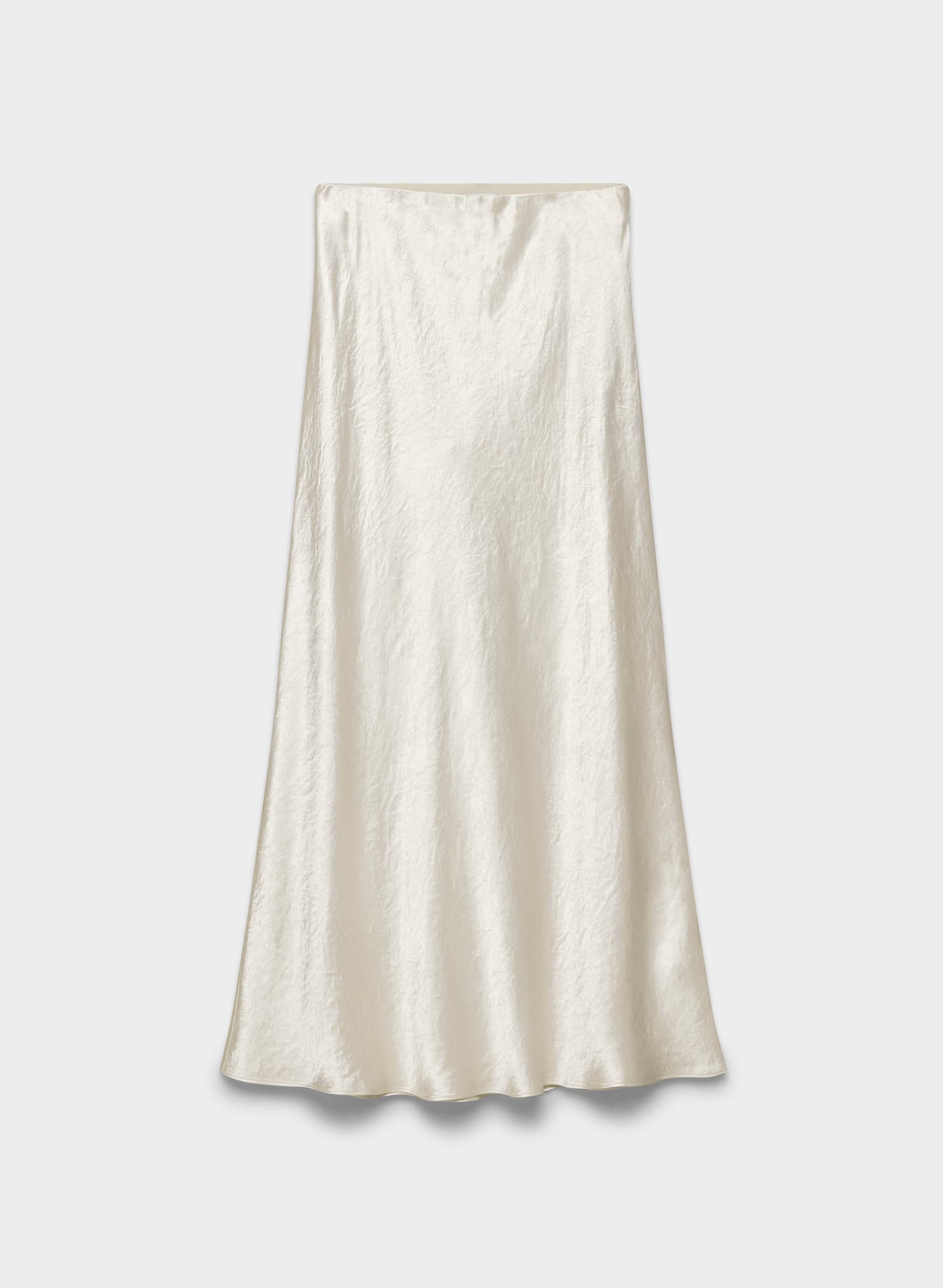 Slip Satin Maxi Skirt - MATTE PEARL