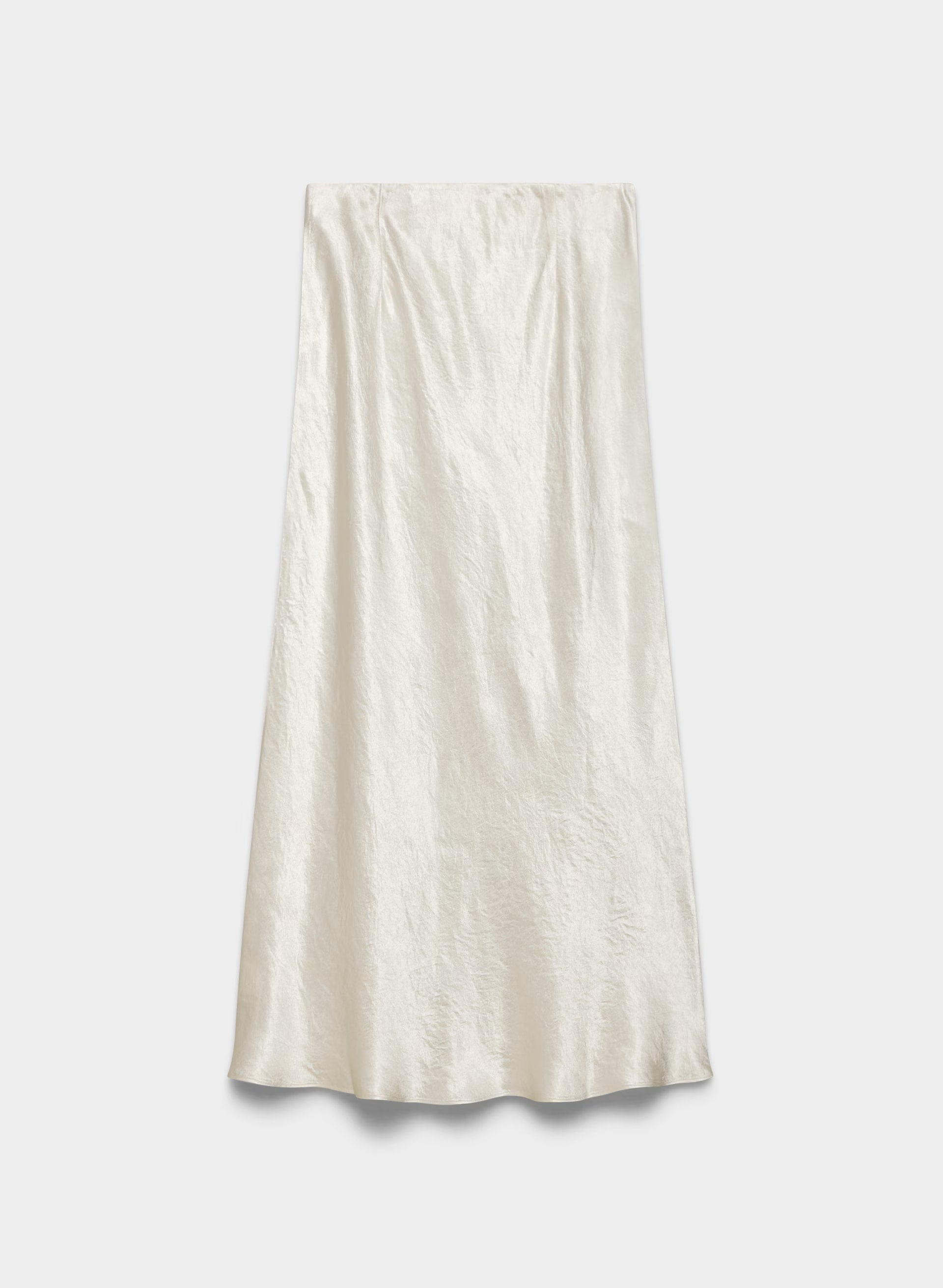 Slip Satin Maxi Skirt - MATTE PEARL