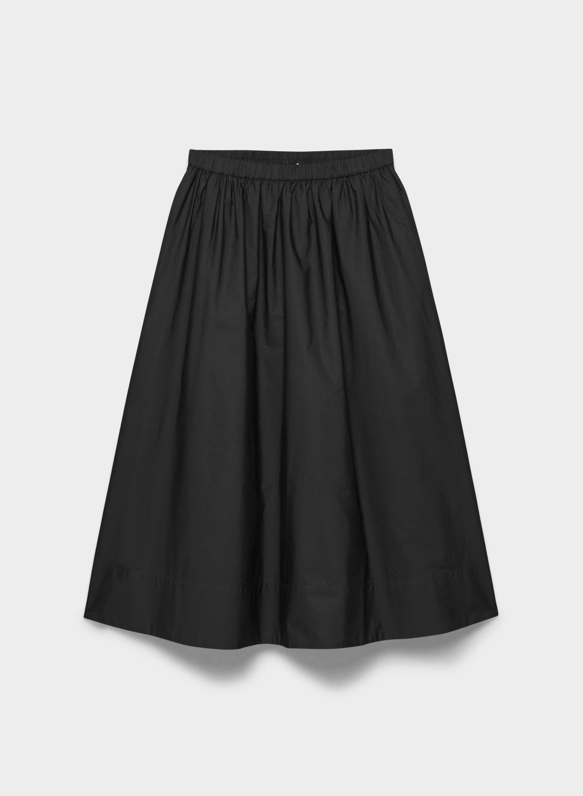 Luminary Poplin Skirt - BLACK