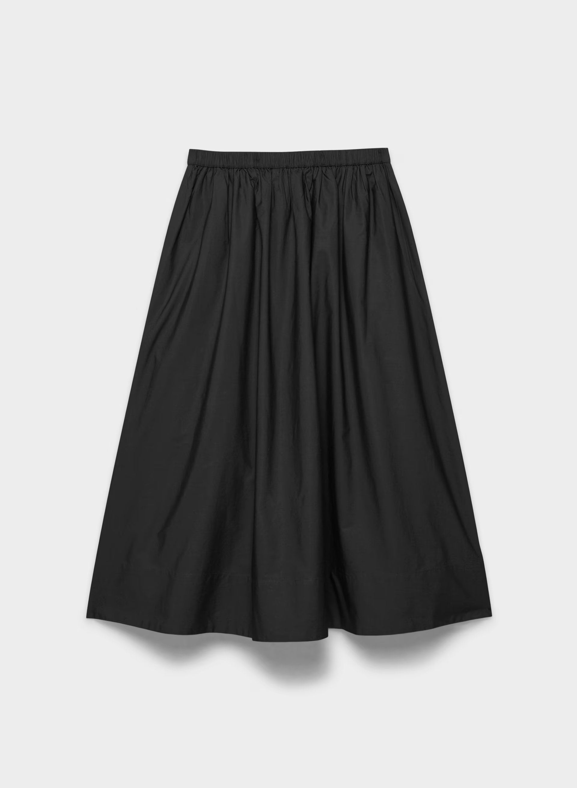 Luminary Poplin Skirt - BLACK