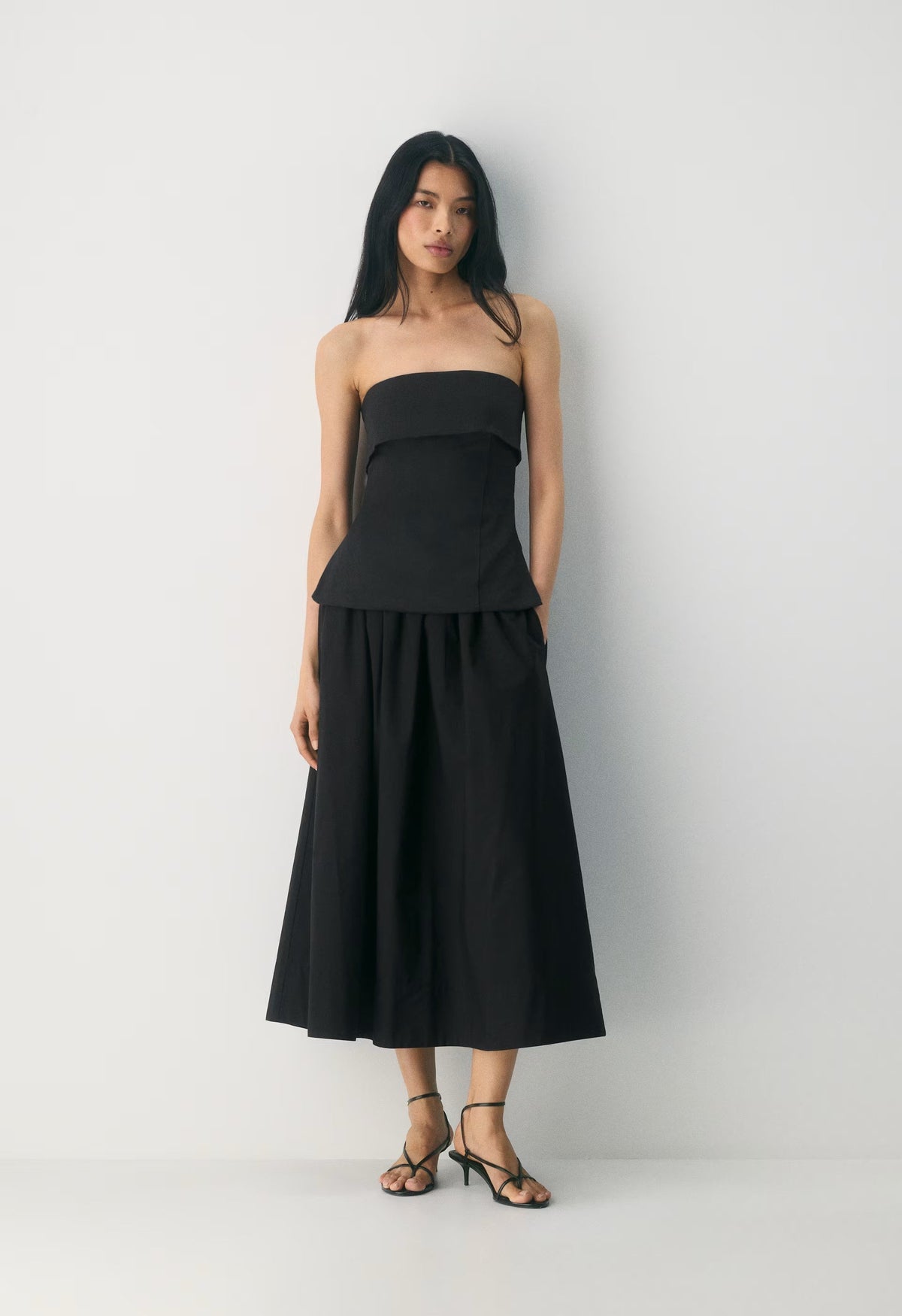 Luminary Poplin Skirt - BLACK