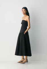 Luminary Poplin Skirt - BLACK