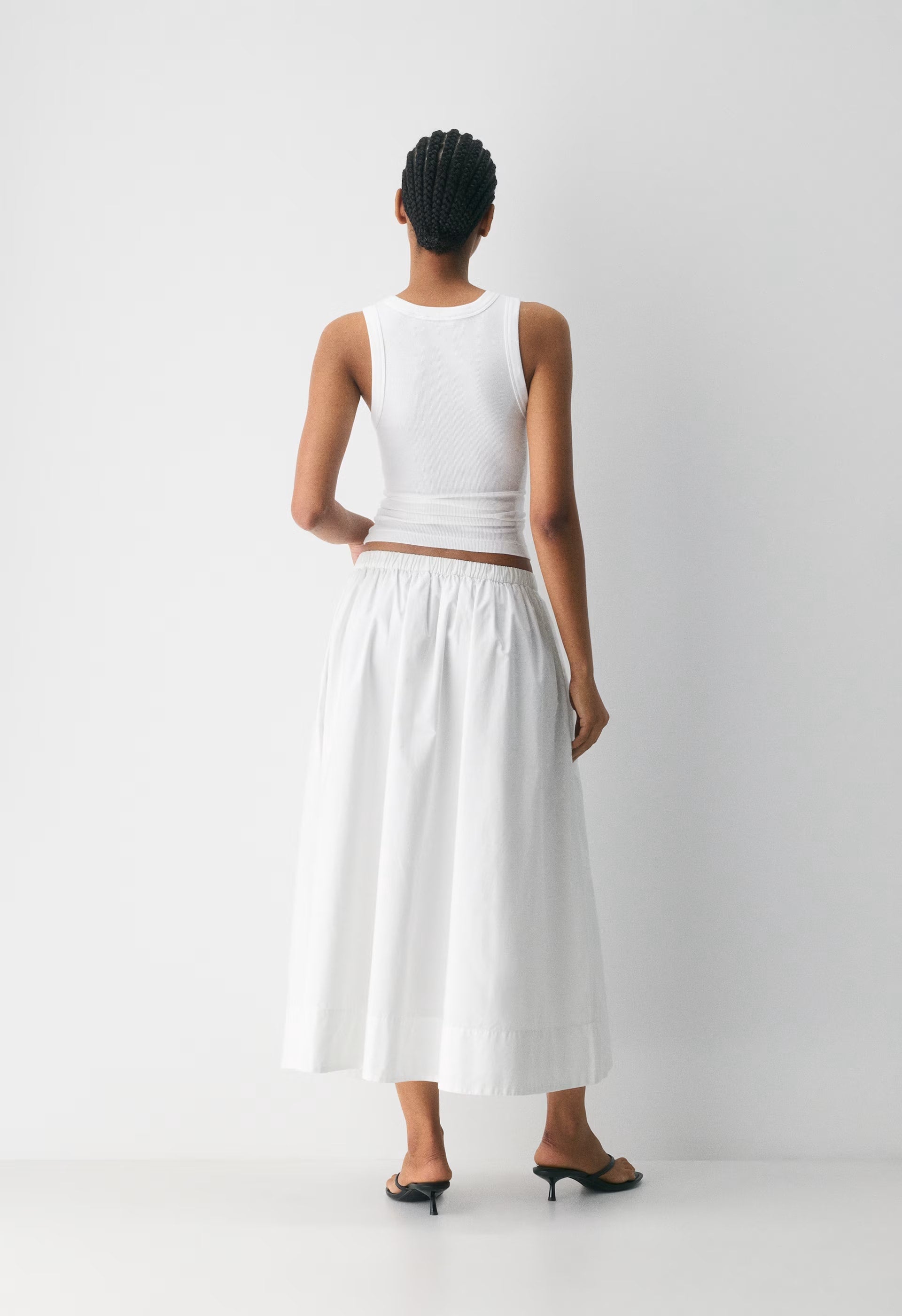 Luminary Poplin Skirt - BRIGHT WHITE