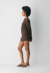 Jewel Skort - Crepette™ - RICH MOCHA BROWN