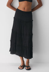 Damasque Skirt - BLACK