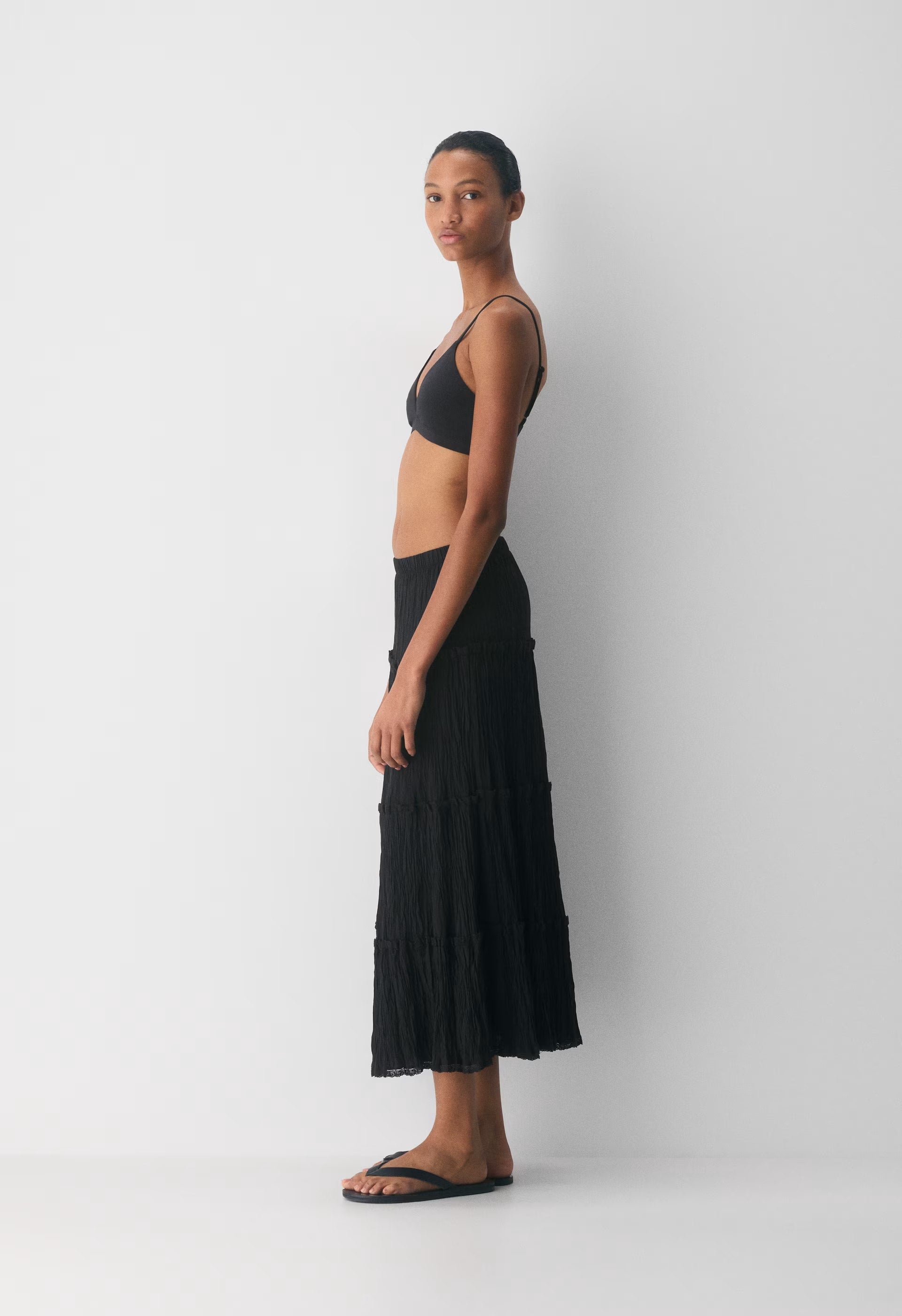 Damasque Skirt - BLACK