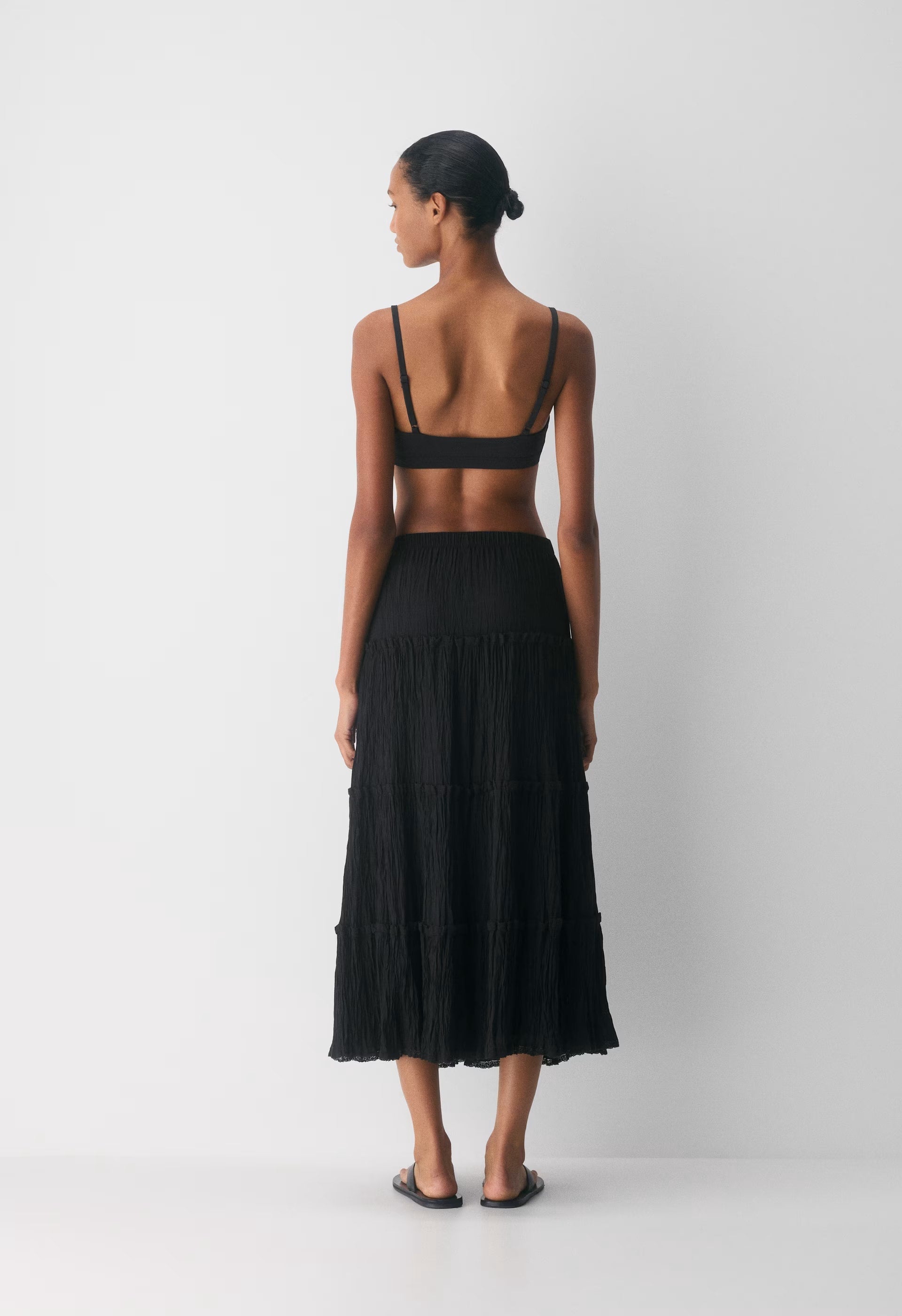 Damasque Skirt - BLACK