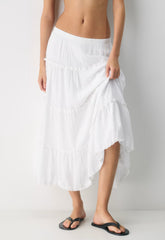 Damasque Skirt - WHITE