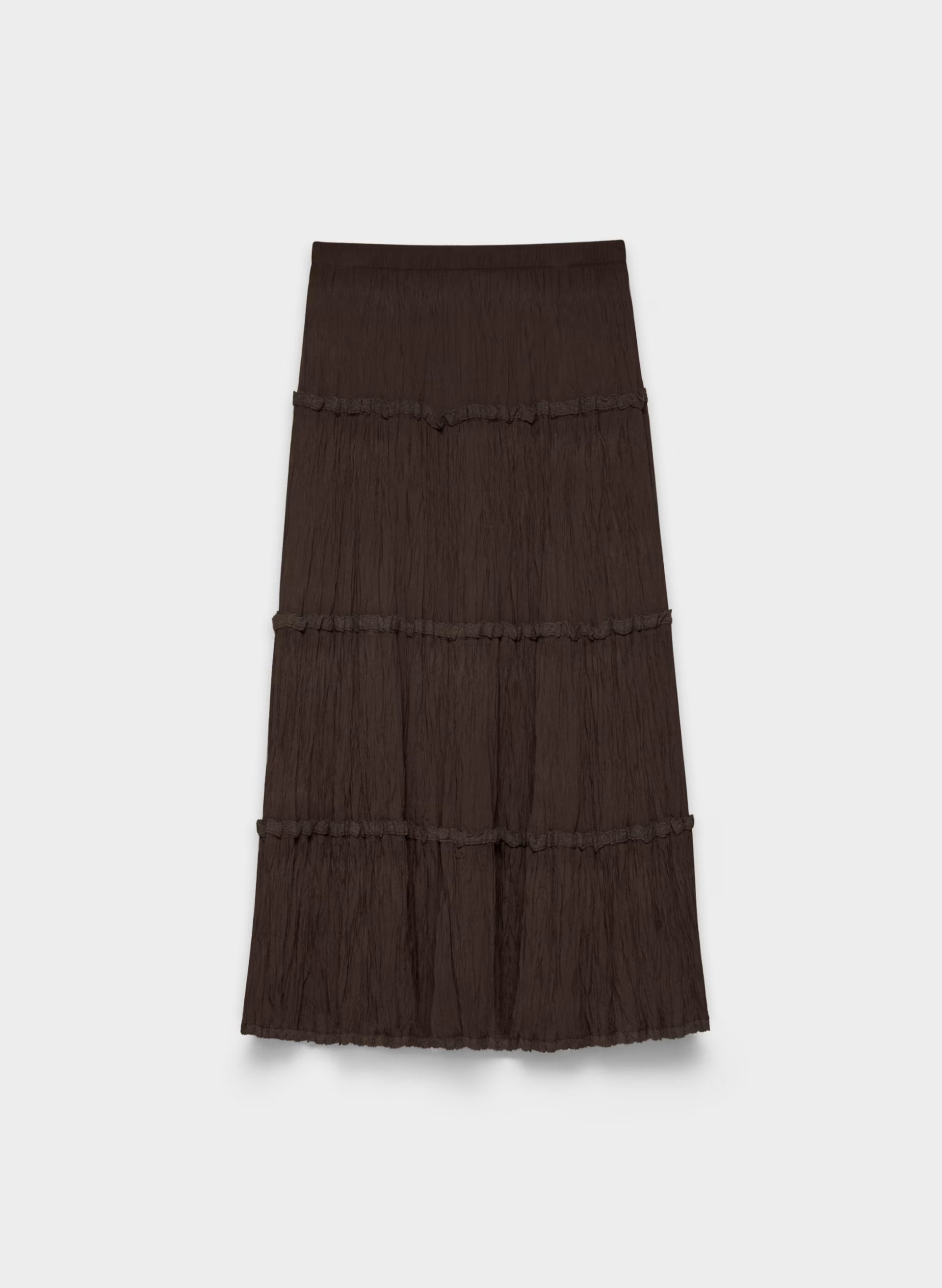Damasque Skirt - RICH MOCHA BROWN
