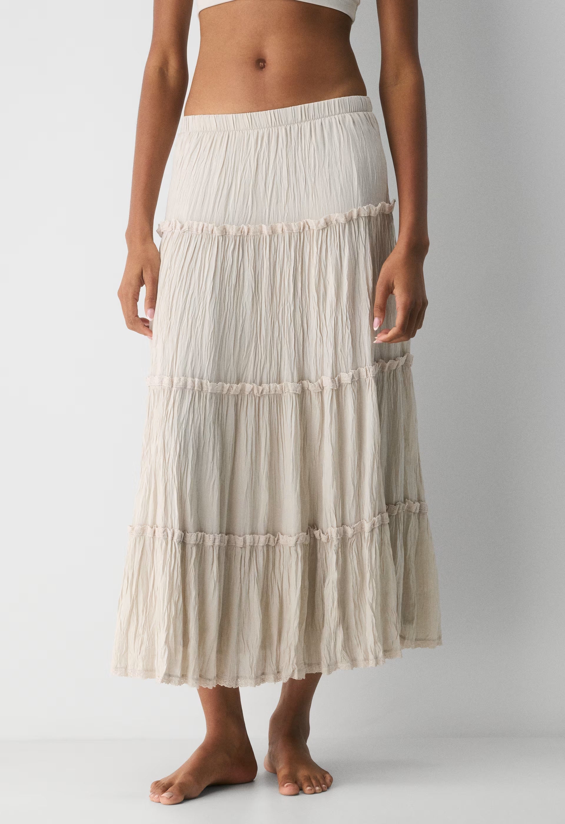 Damasque Skirt - METROPOLIS BEIGE