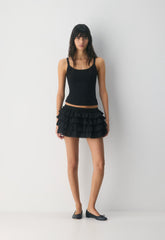 Theo Poplin Skort - BLACK