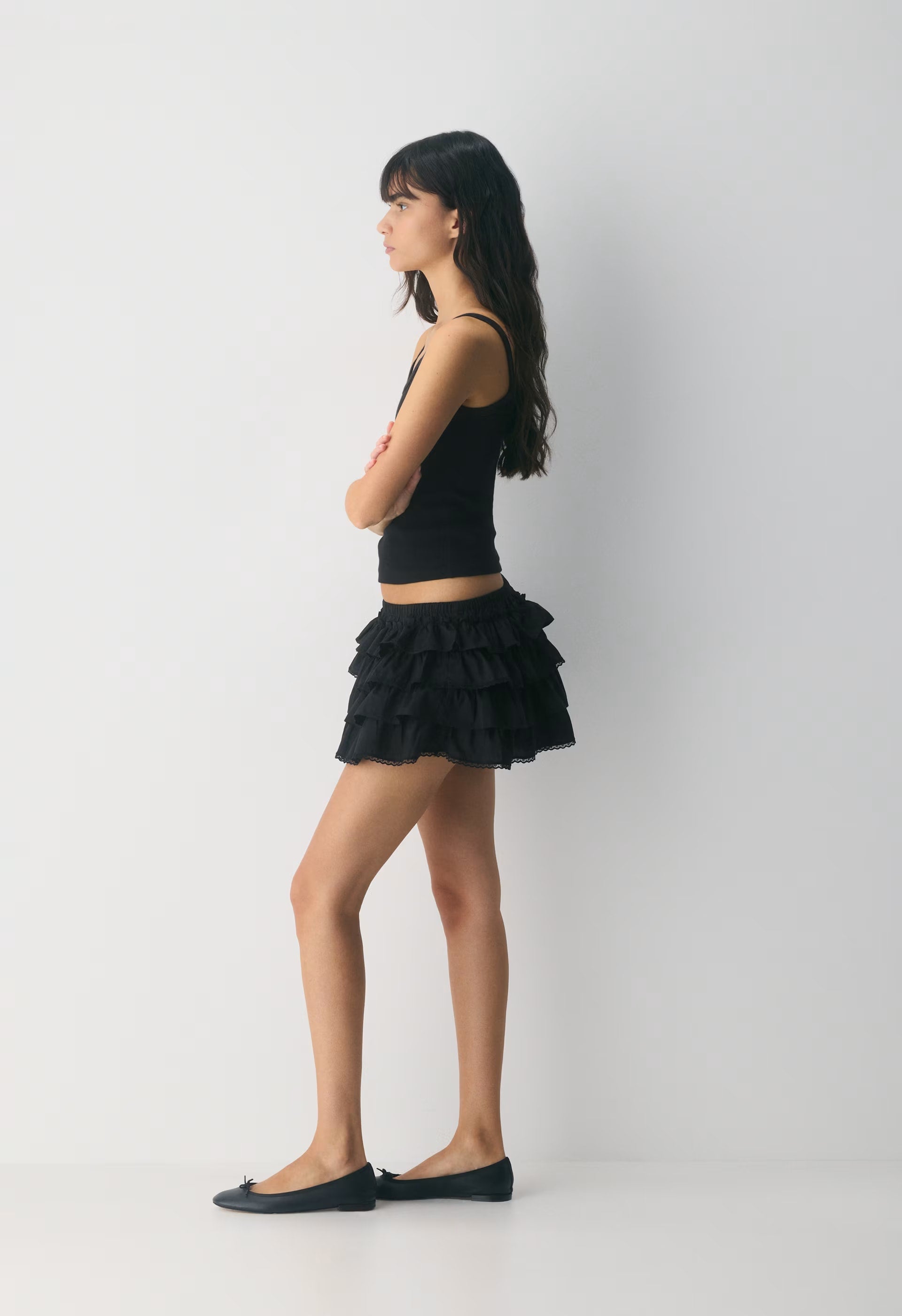 Theo Poplin Skort - BLACK