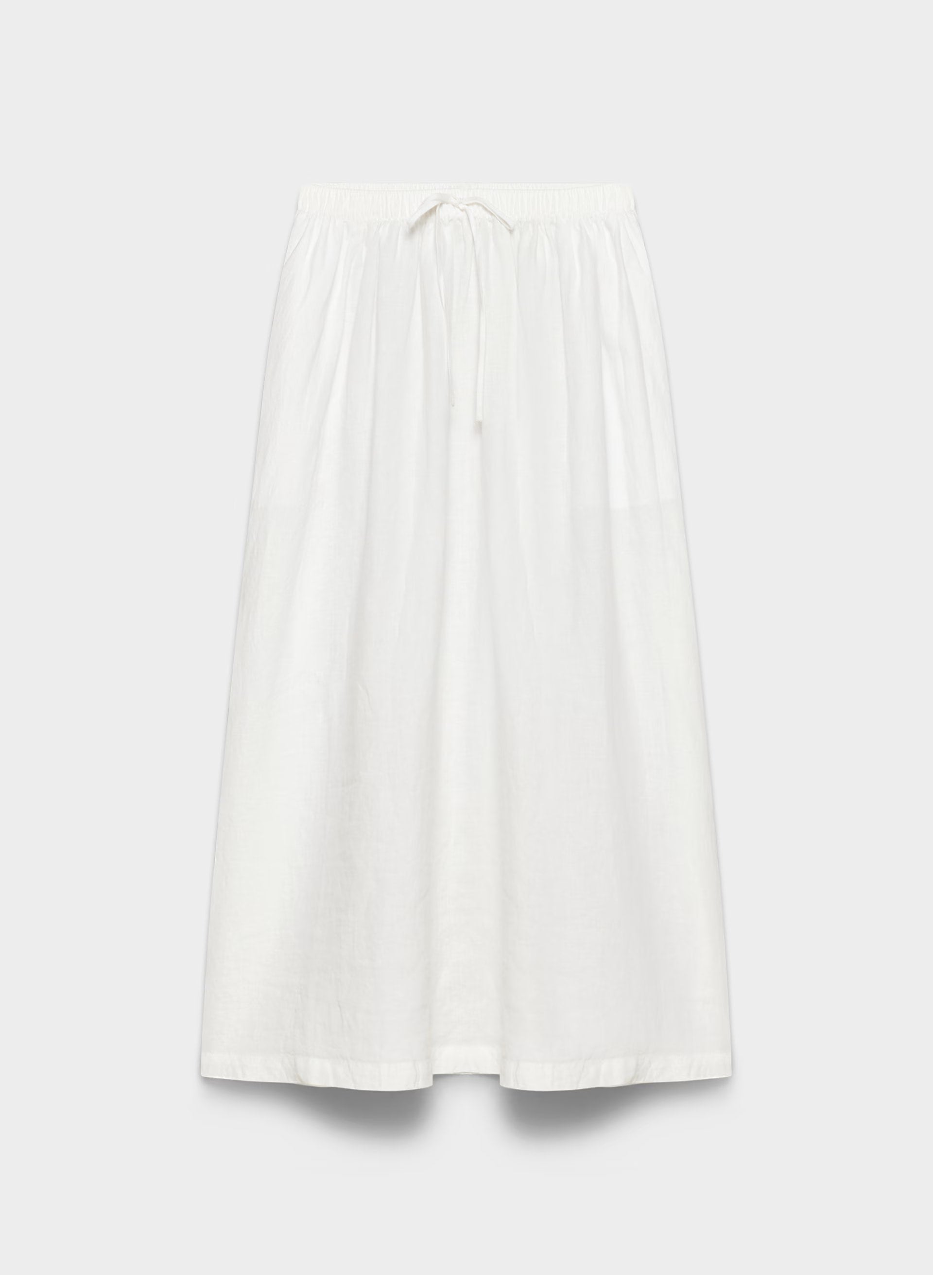 Socialite Linen Skirt - WHITE