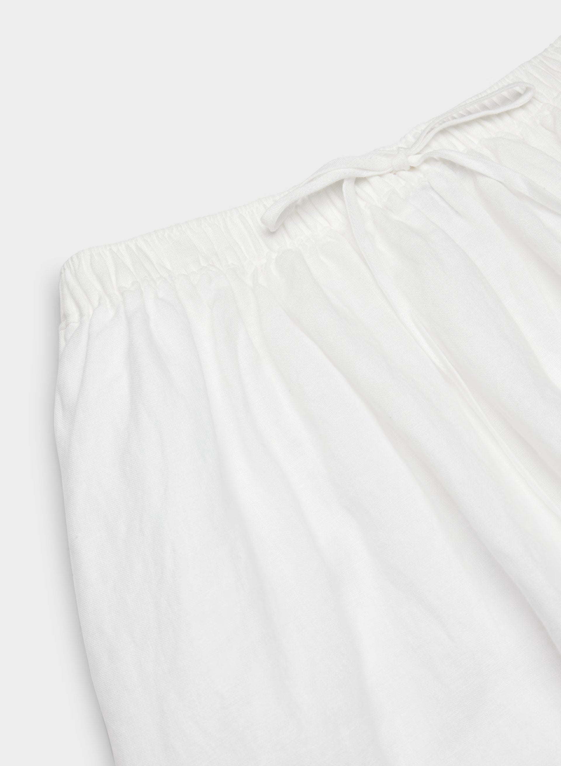 Socialite Linen Skirt - WHITE