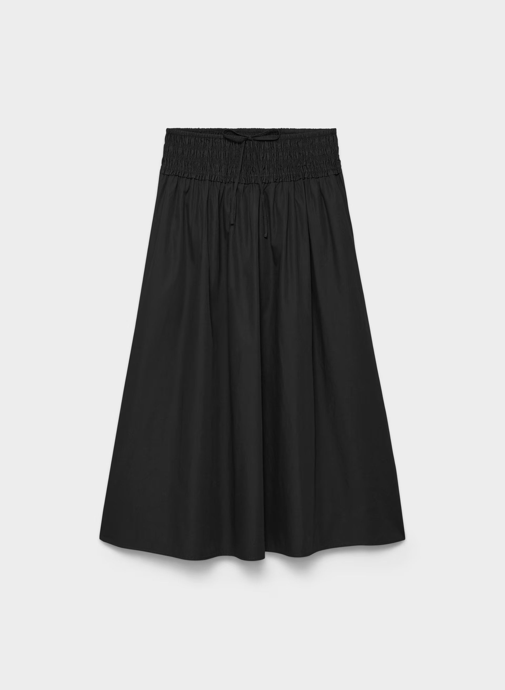Vetiver Poplin Skirt - BLACK