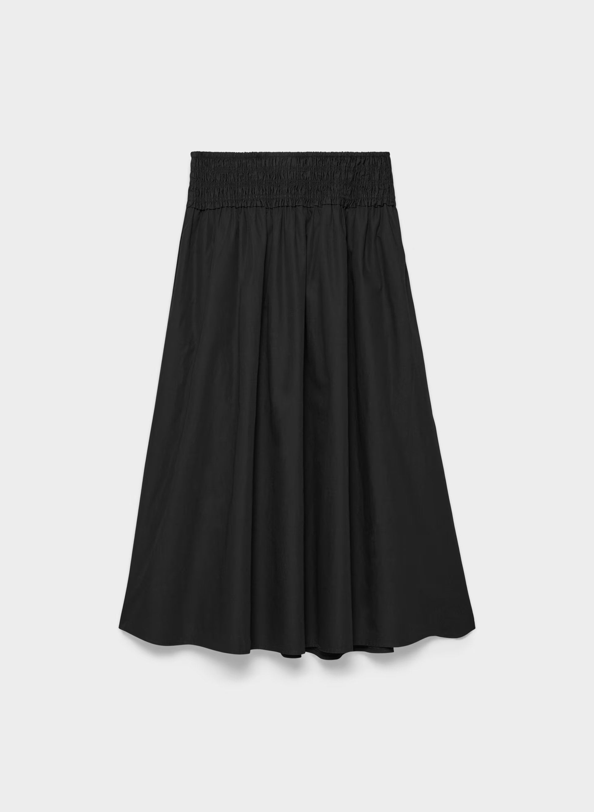 Vetiver Poplin Skirt - BLACK
