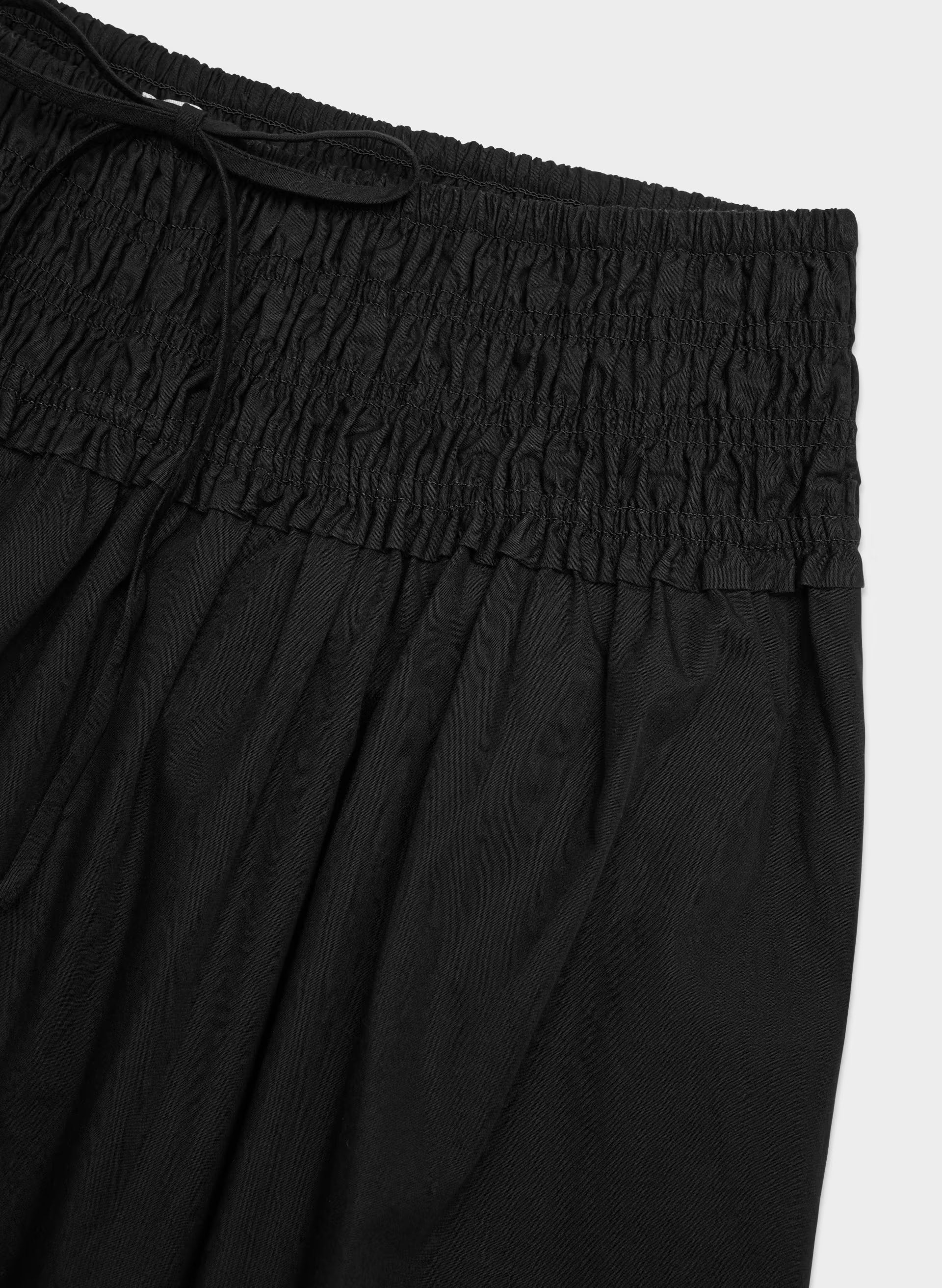Vetiver Poplin Skirt - BLACK