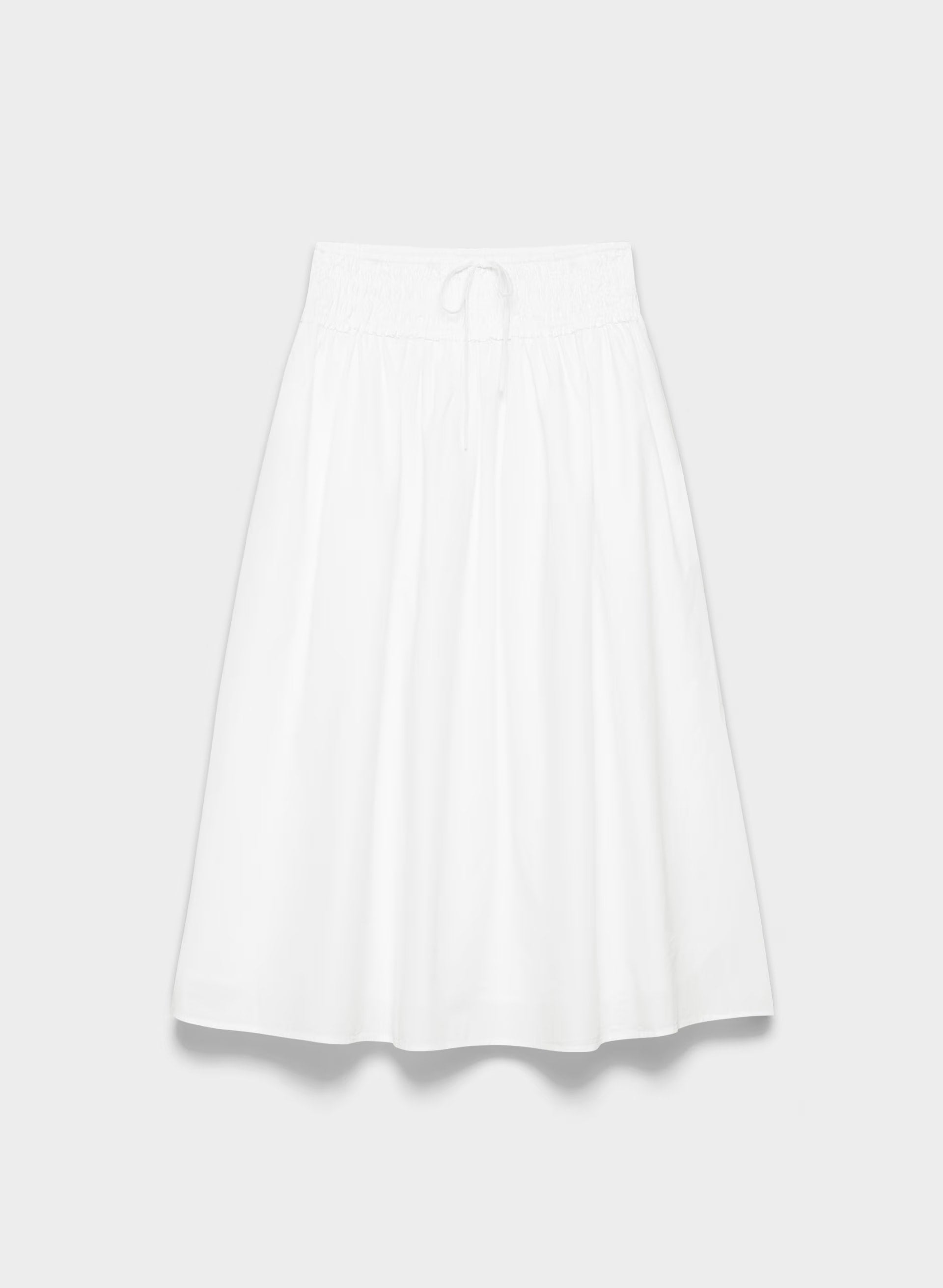 Vetiver Poplin Skirt - BRIGHT WHITE
