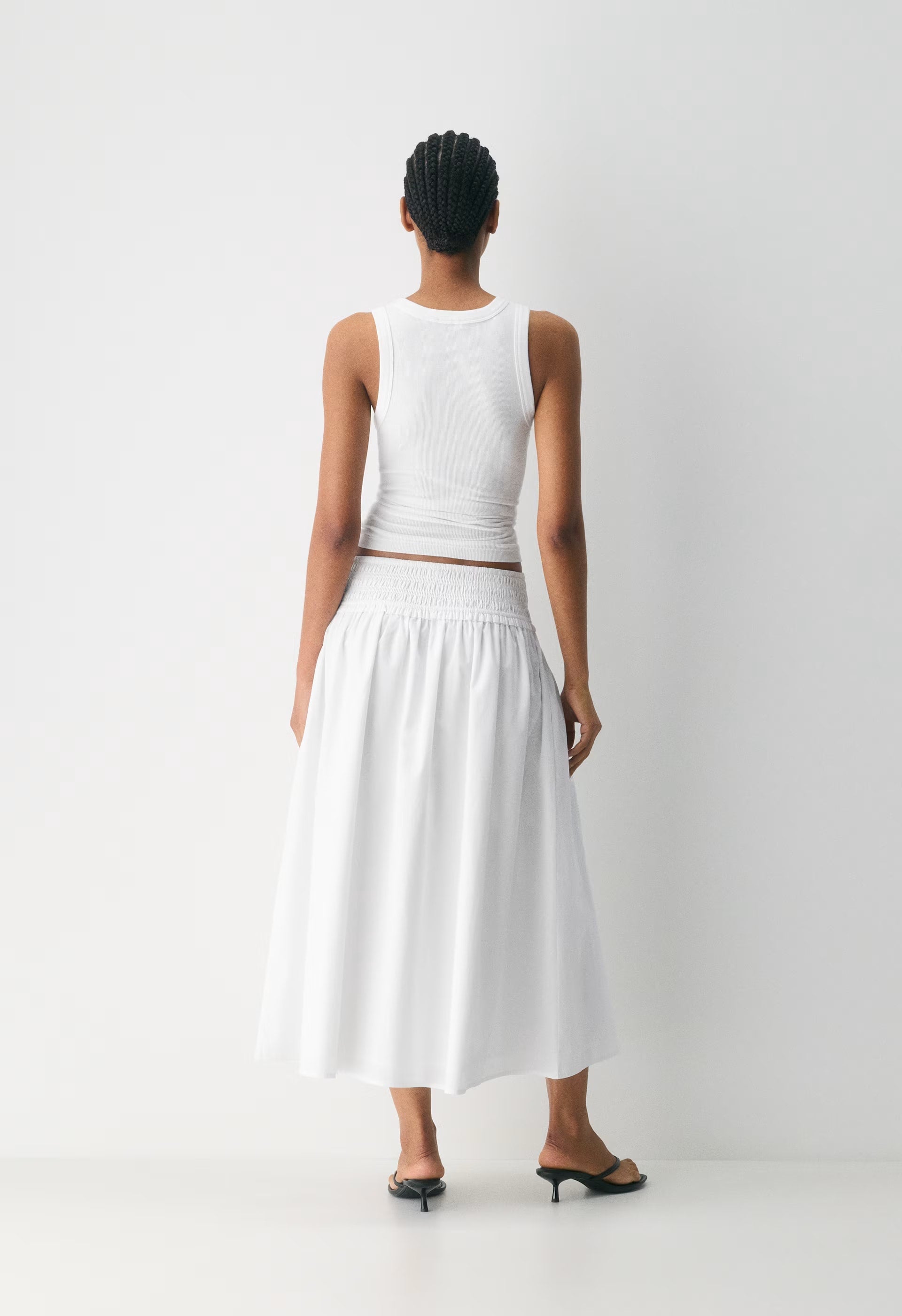 Vetiver Poplin Skirt - BRIGHT WHITE