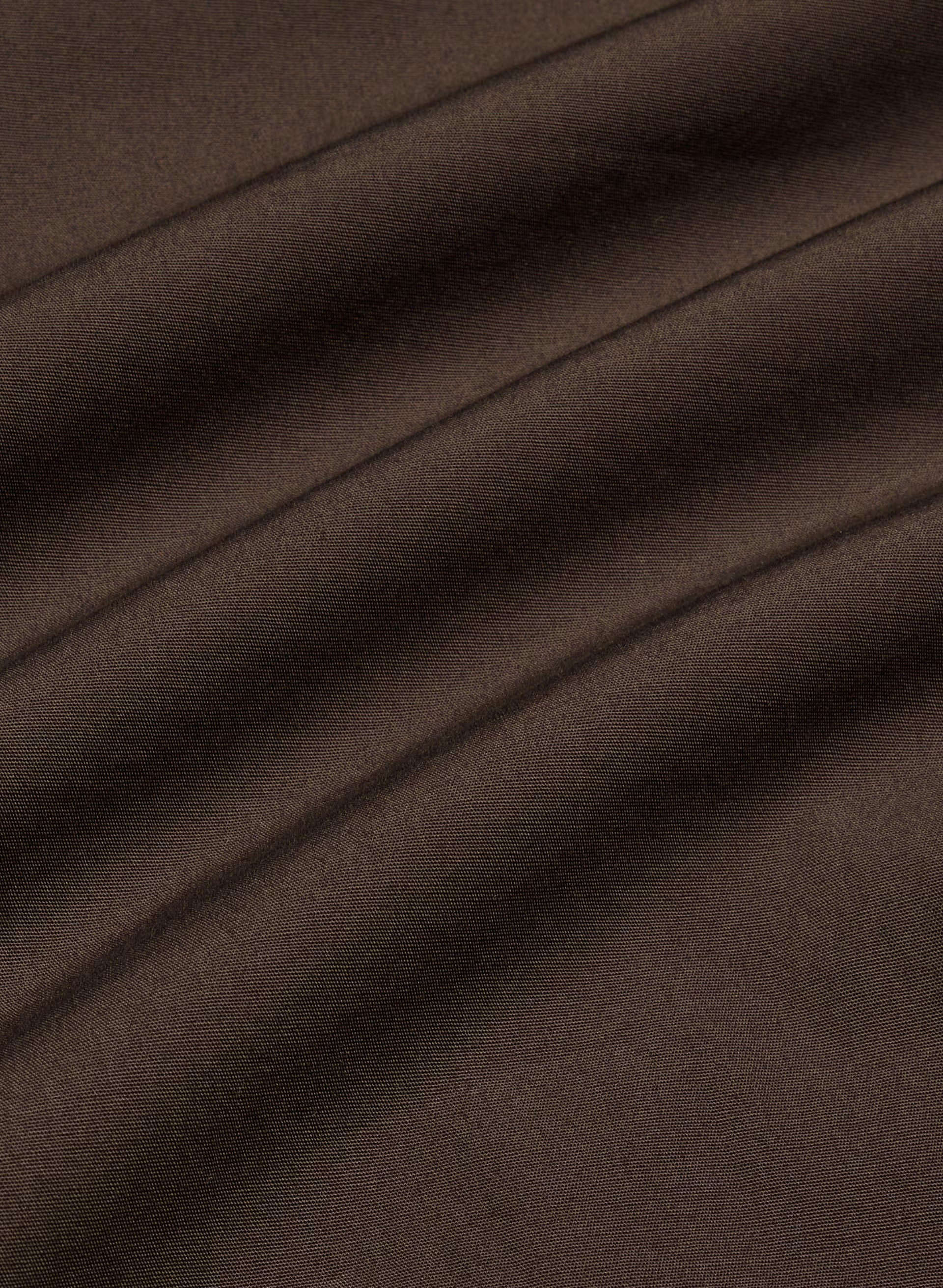 Vetiver Poplin Skirt - RICH MOCHA BROWN