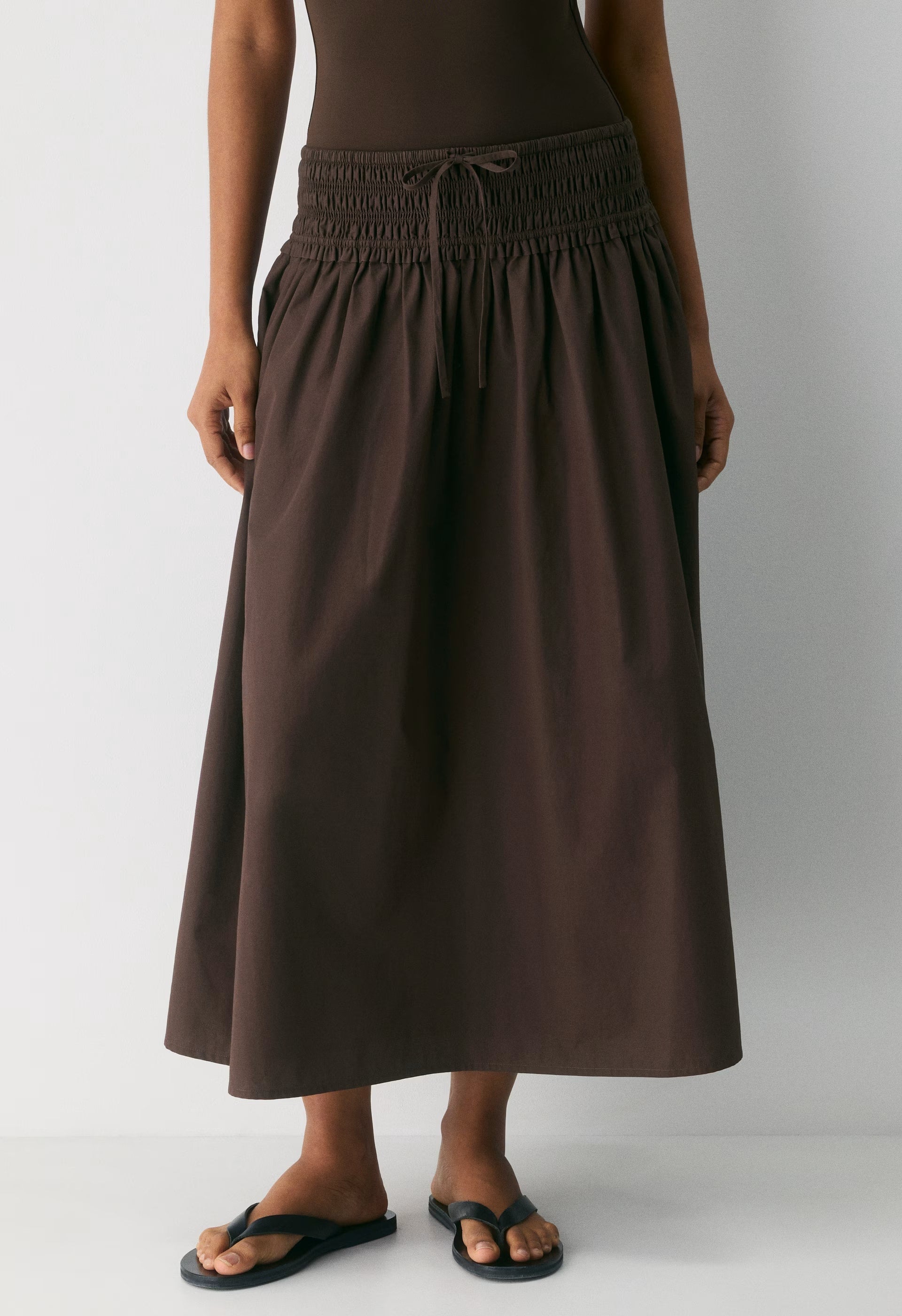 Vetiver Poplin Skirt - DARK NIGHT NAVY