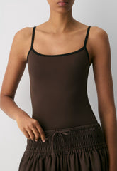 Vetiver Poplin Skirt - RICH MOCHA BROWN