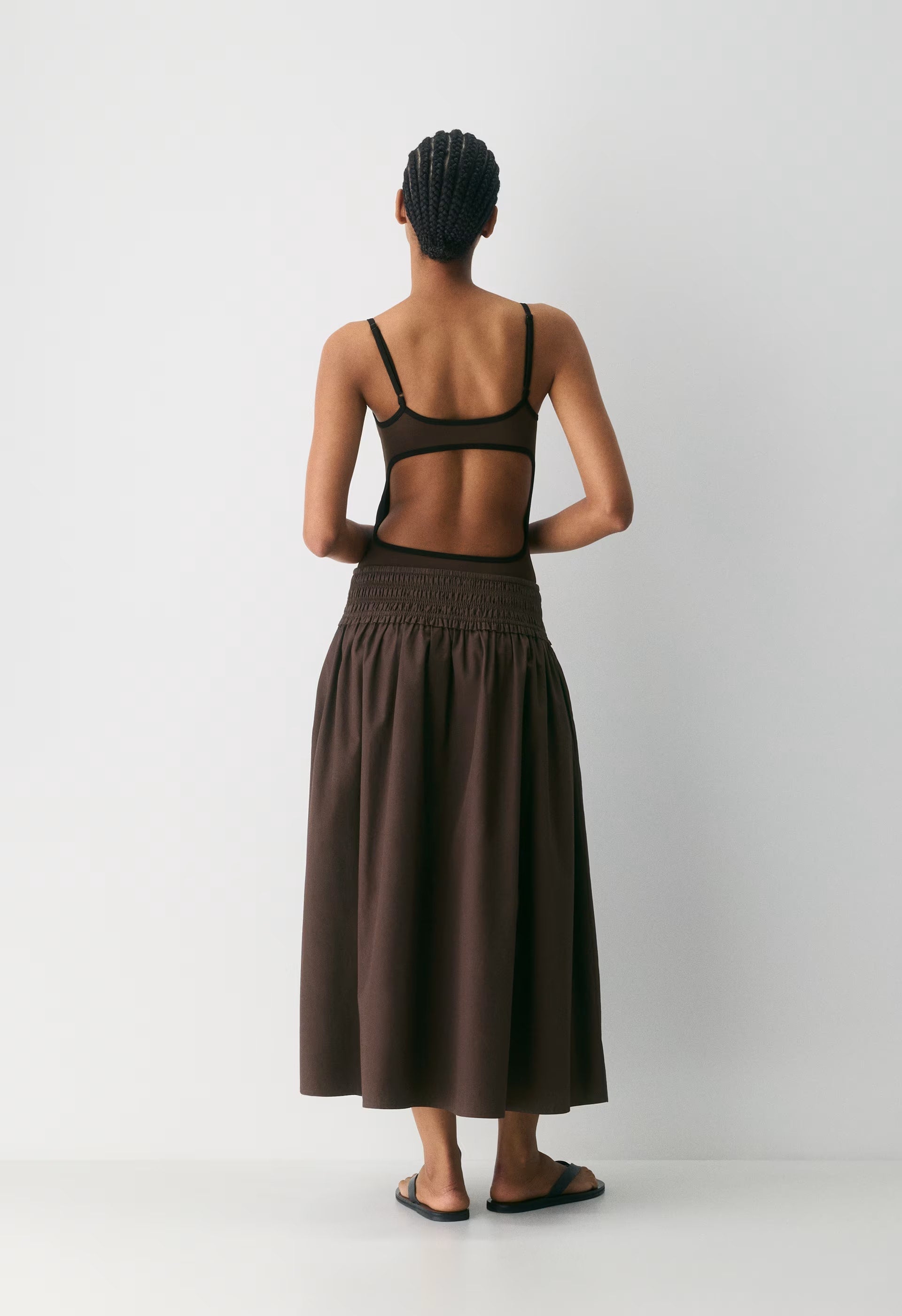 Vetiver Poplin Skirt - DARK NIGHT NAVY
