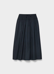 Vetiver Poplin Skirt - DARK NIGHT NAVY