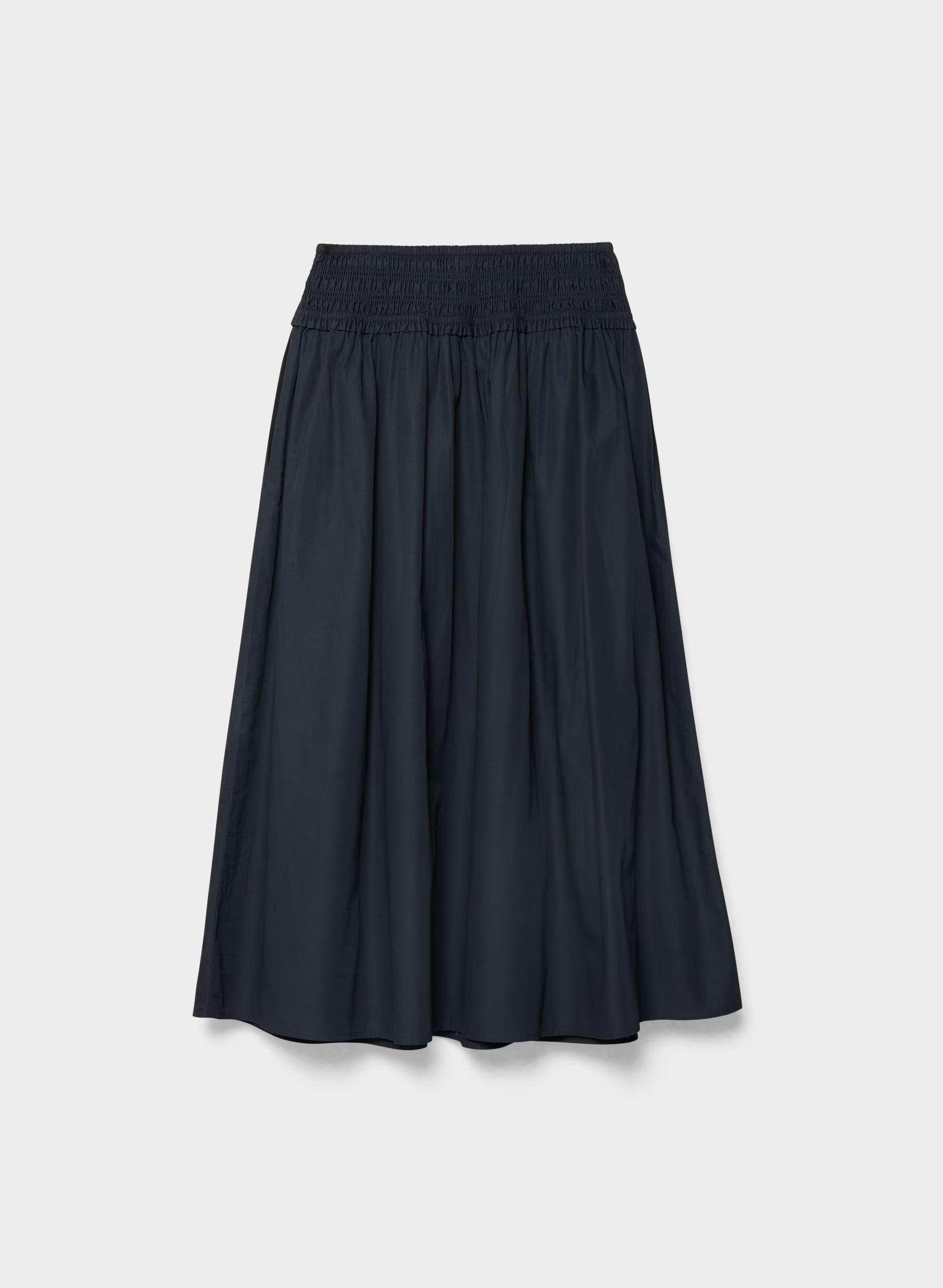 Vetiver Poplin Skirt - DARK NIGHT NAVY