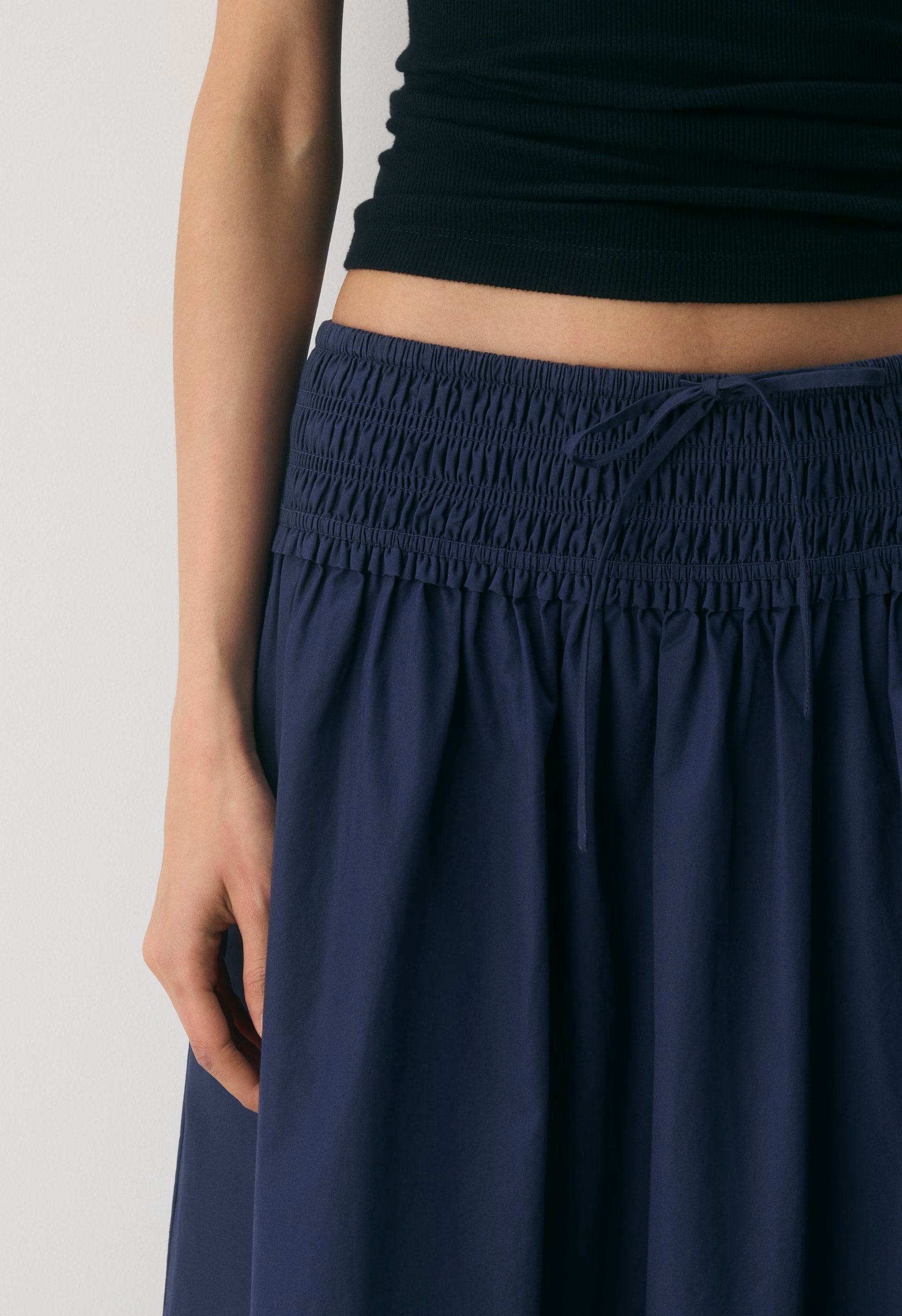 Vetiver Poplin Skirt - HARBOUR NAVY