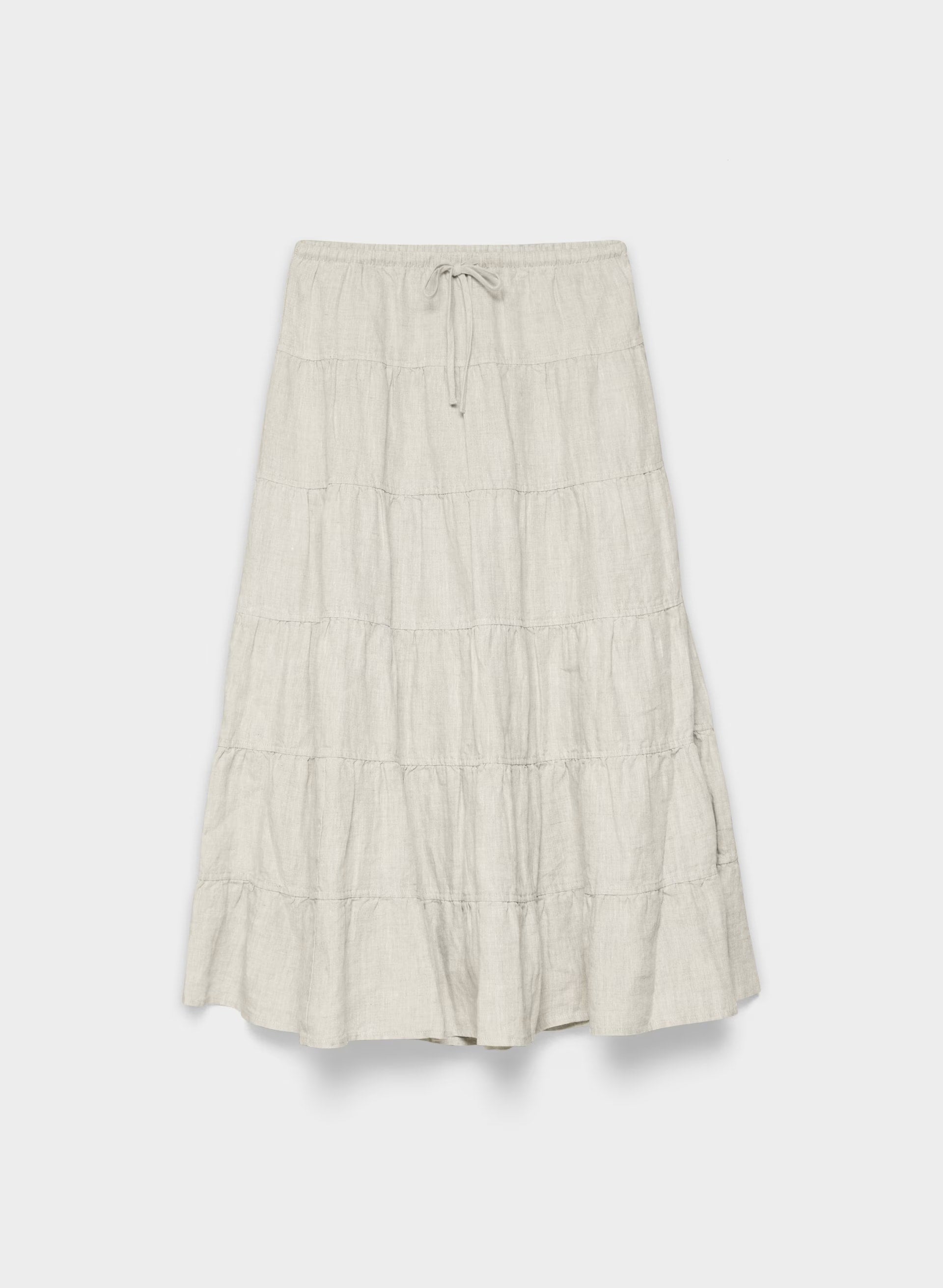 Bouquet Linen Skirt - UNDYED ECRU
