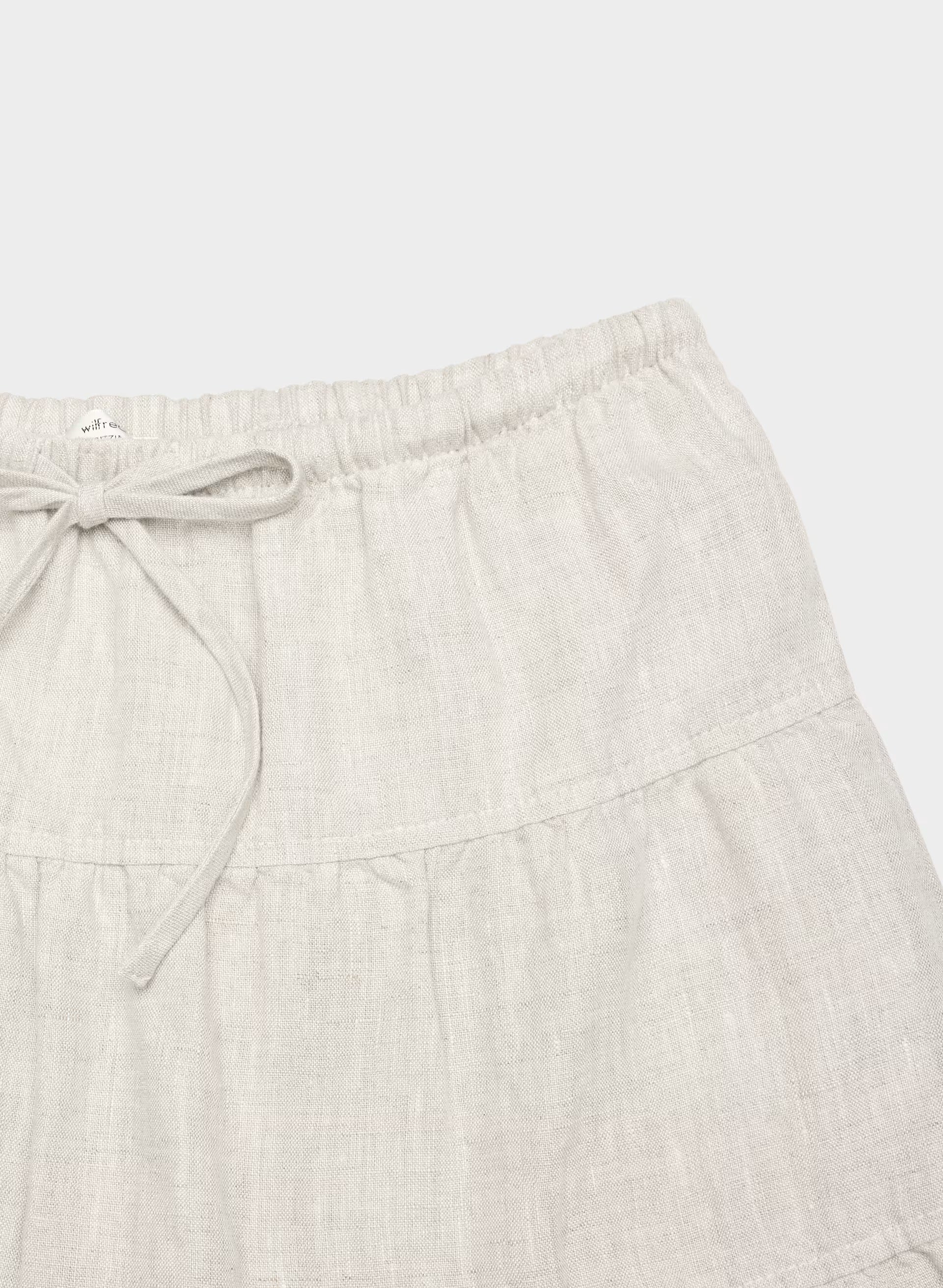 Bouquet Linen Skirt - UNDYED ECRU