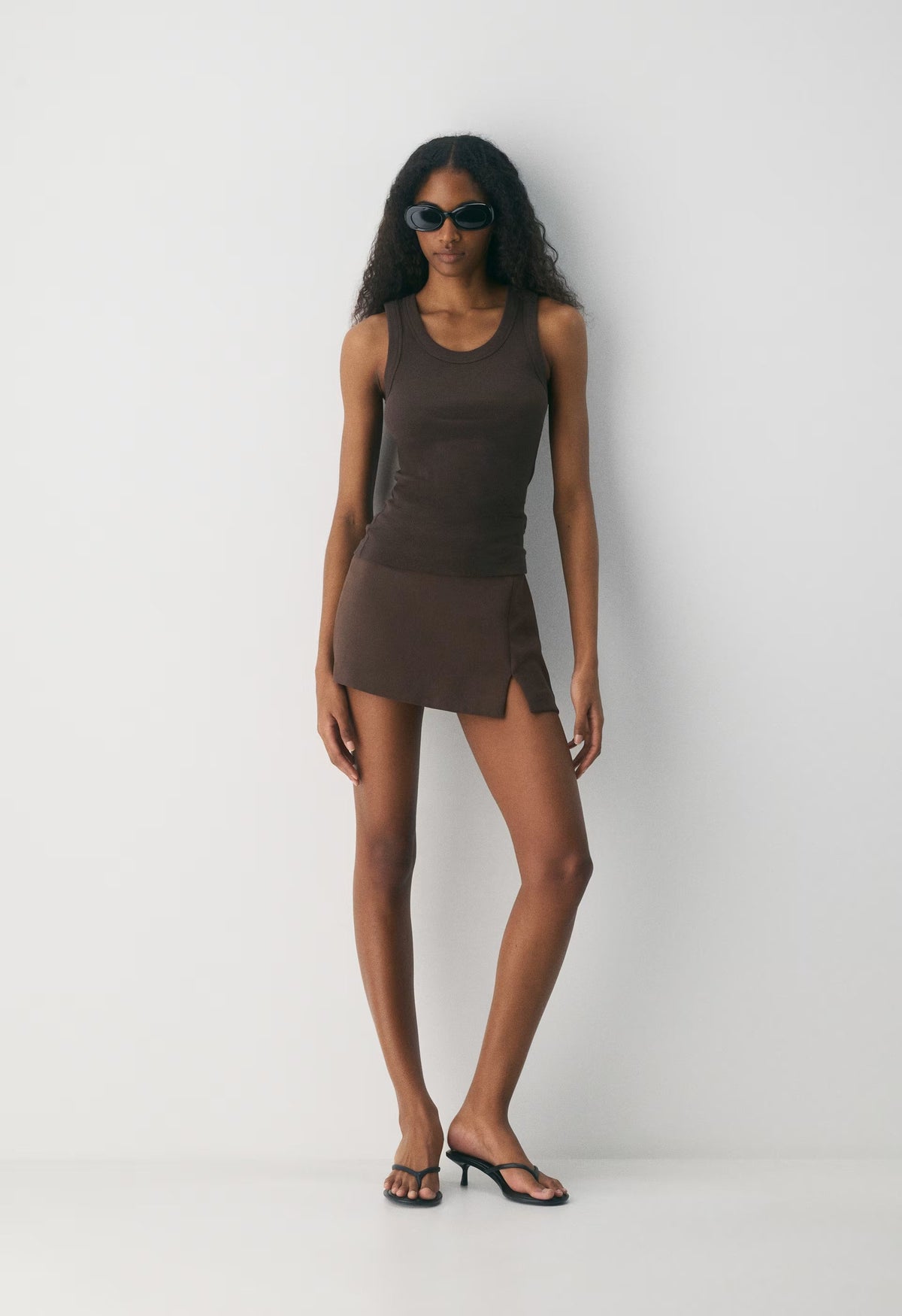Daphne Skort - Crepette™ - RICH MOCHA BROWN