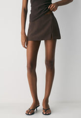 Daphne Skort - Crepette™ - RICH MOCHA BROWN