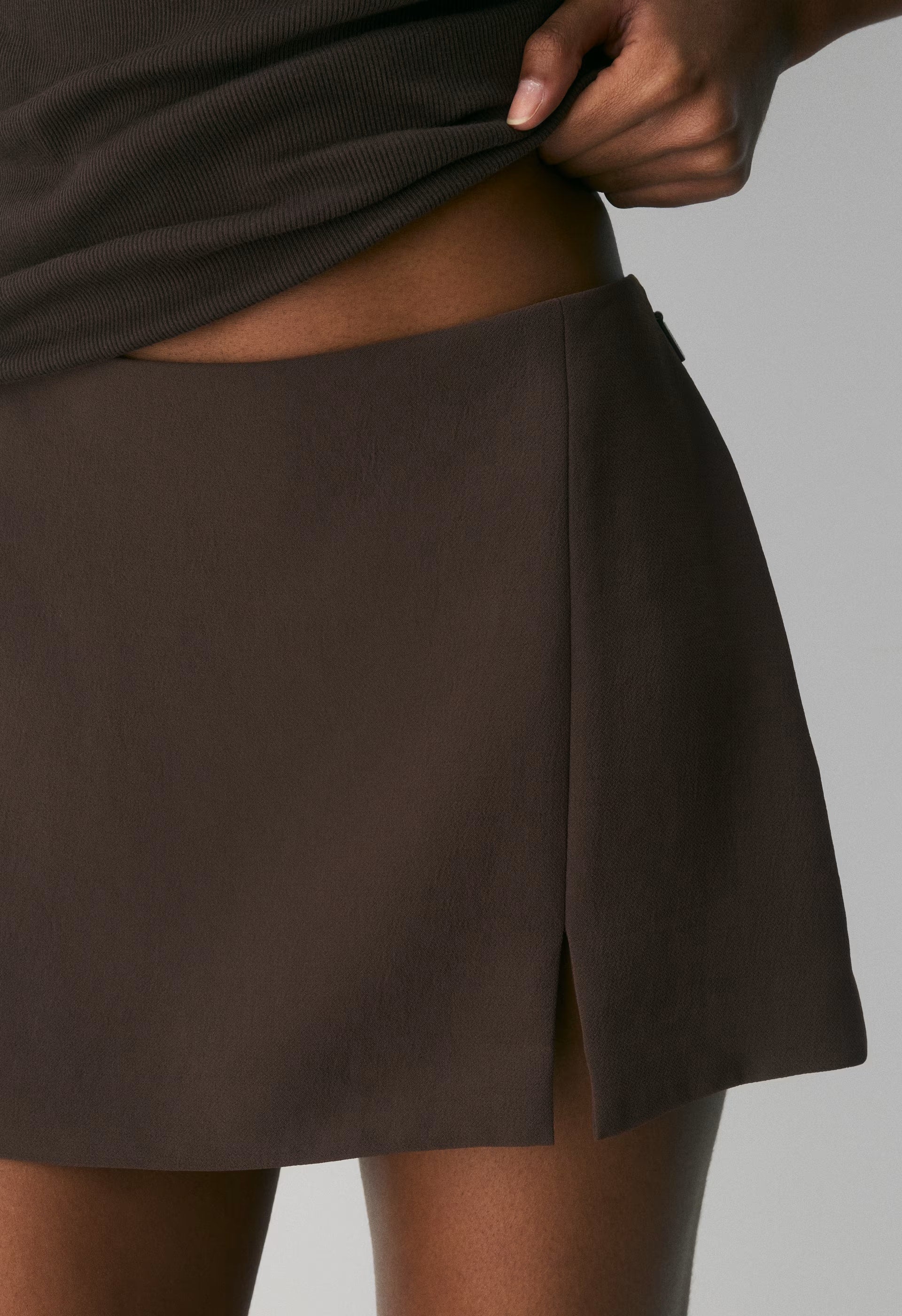 Daphne Skort - Crepette™ - RICH MOCHA BROWN