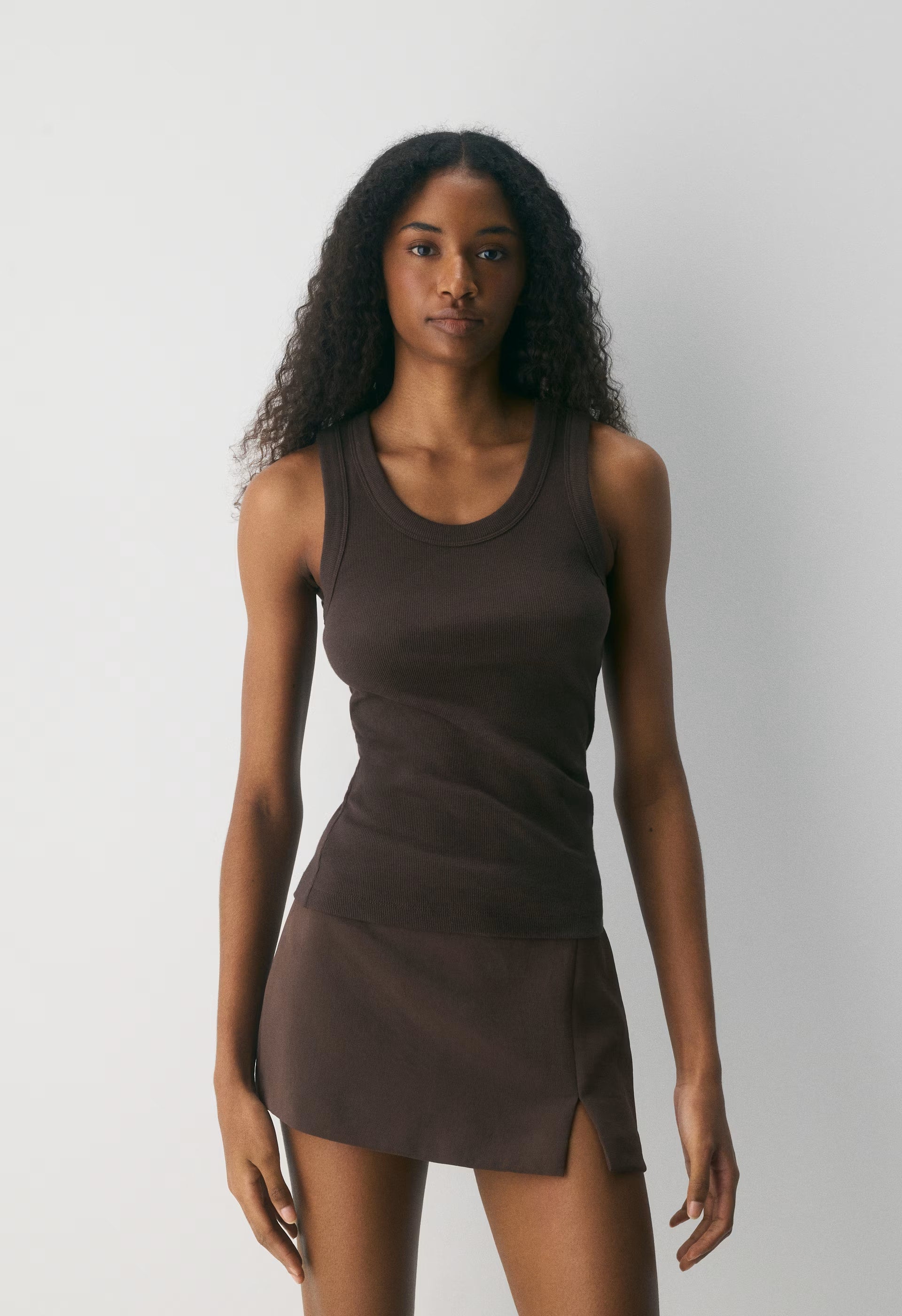 Daphne Skort - Crepette™ - RICH MOCHA BROWN