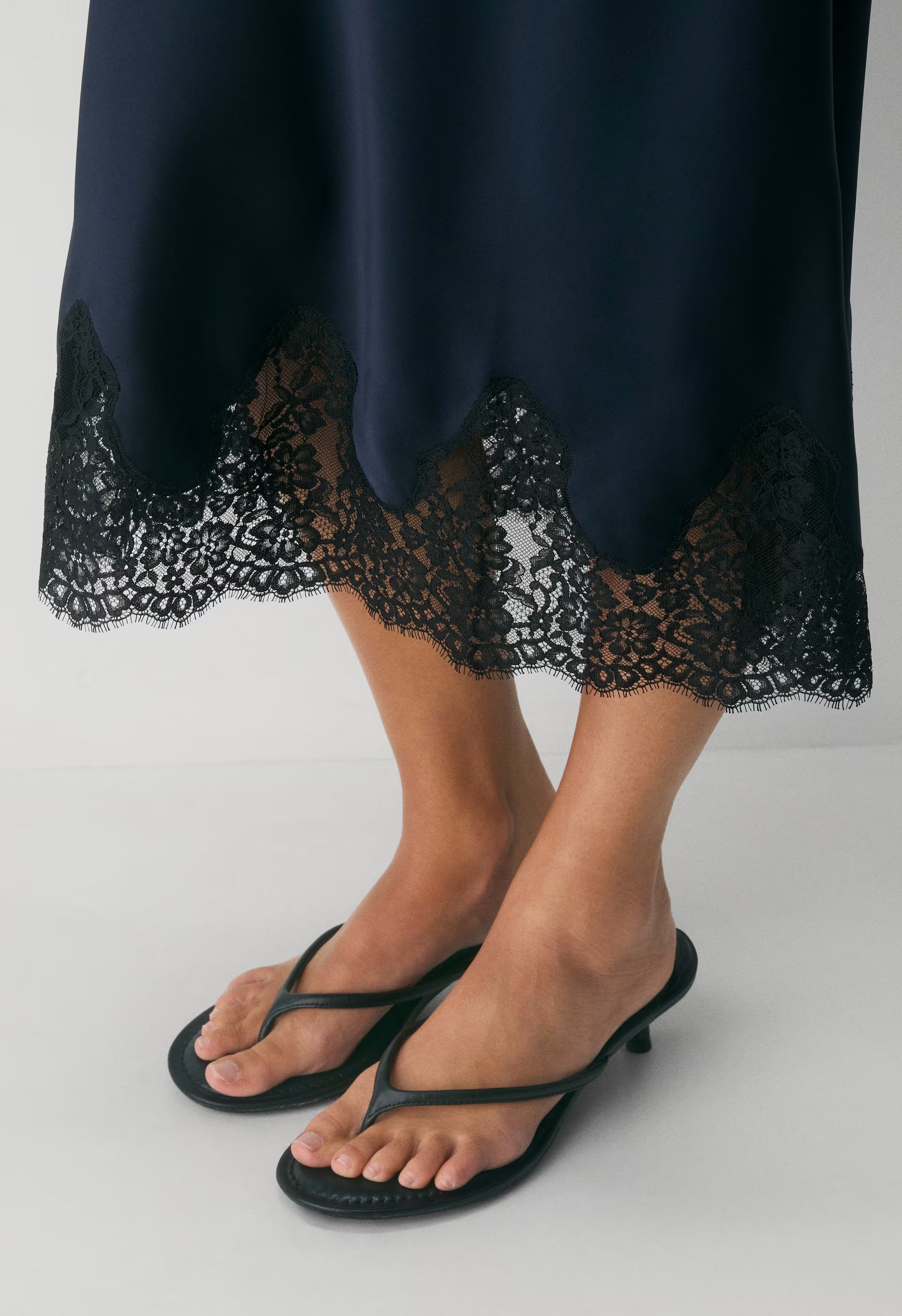 Henrietta Satin Skirt - ADMIRAL/BLACK