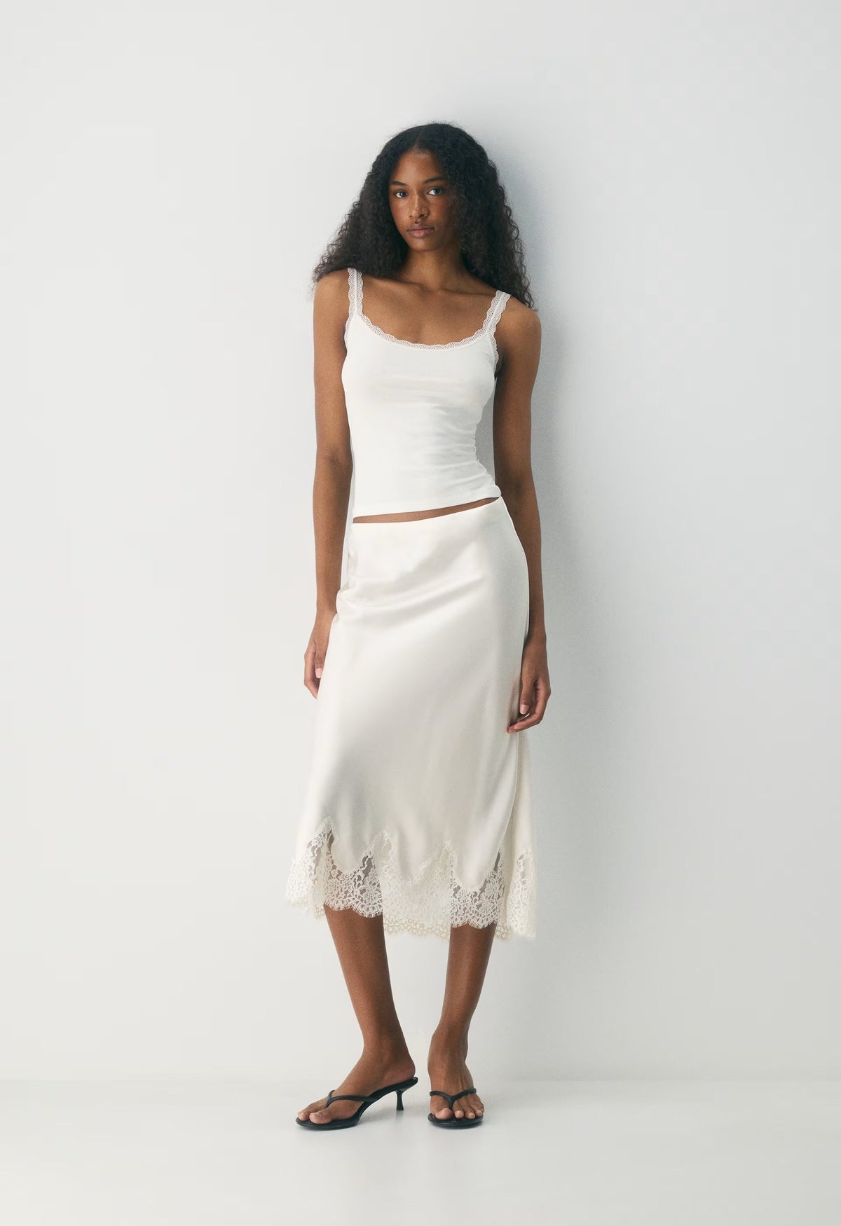 Henrietta Satin Skirt - LT BIRCH/ LT BIRCH
