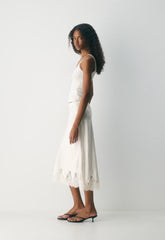 Henrietta Satin Skirt - LT BIRCH/ LT BIRCH