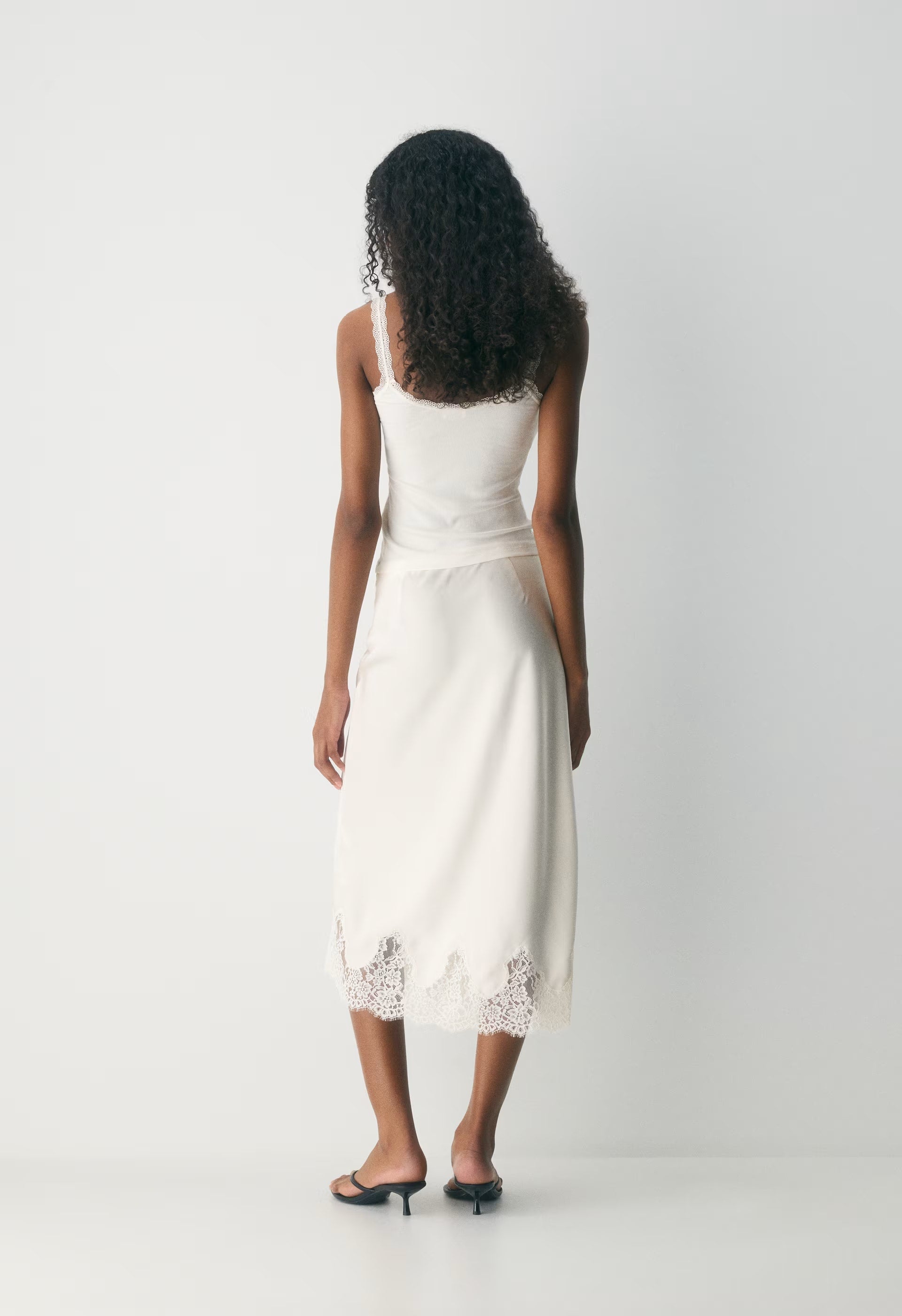 Henrietta Satin Skirt - LT BIRCH/ LT BIRCH