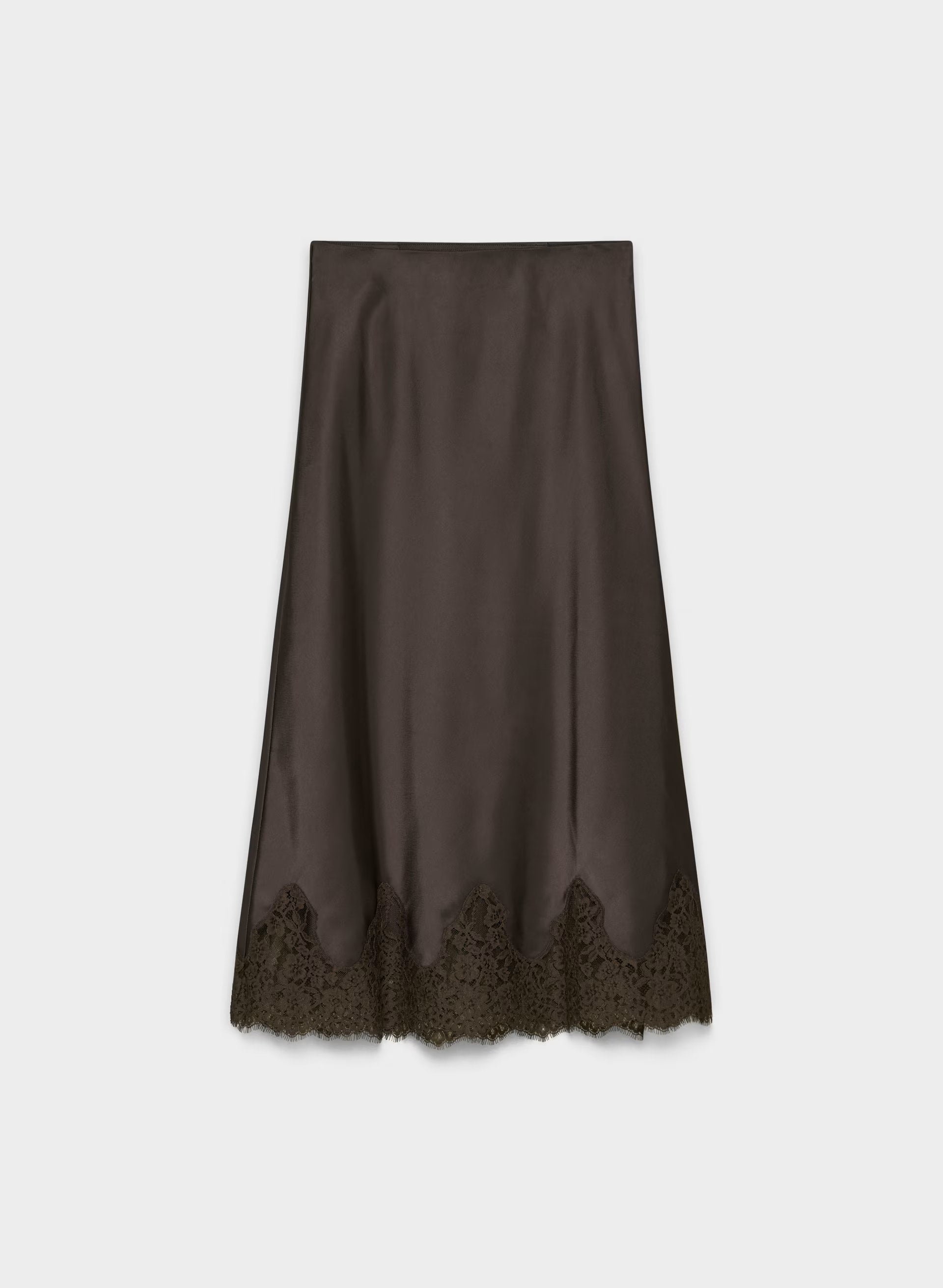 Henrietta Satin Skirt - RC MCH BR/ RCH MCH BRN