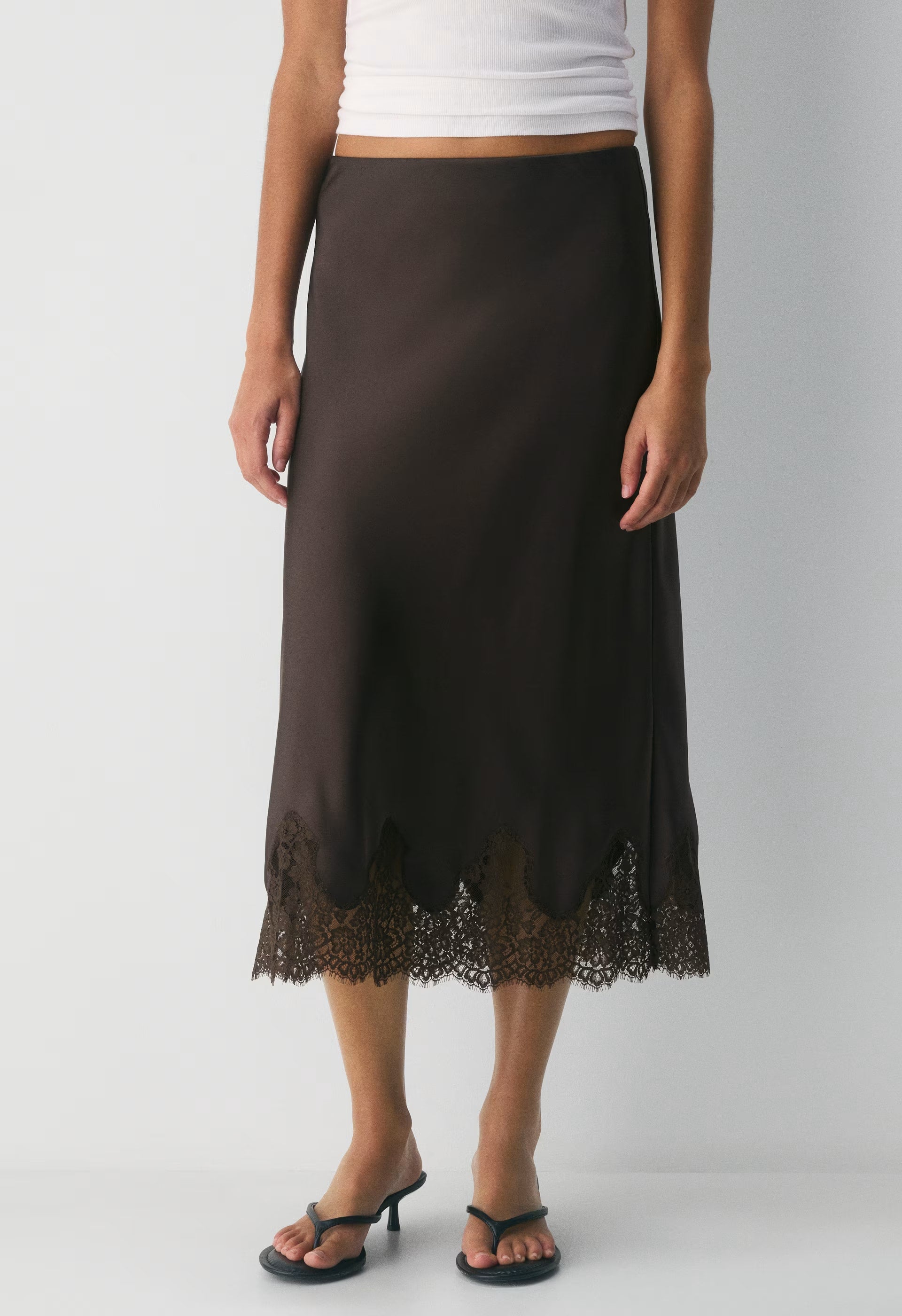 Henrietta Satin Skirt - RC MCH BR/ RCH MCH BRN