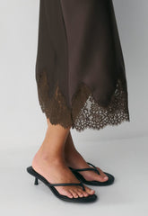 Henrietta Satin Skirt - RC MCH BR/ RCH MCH BRN