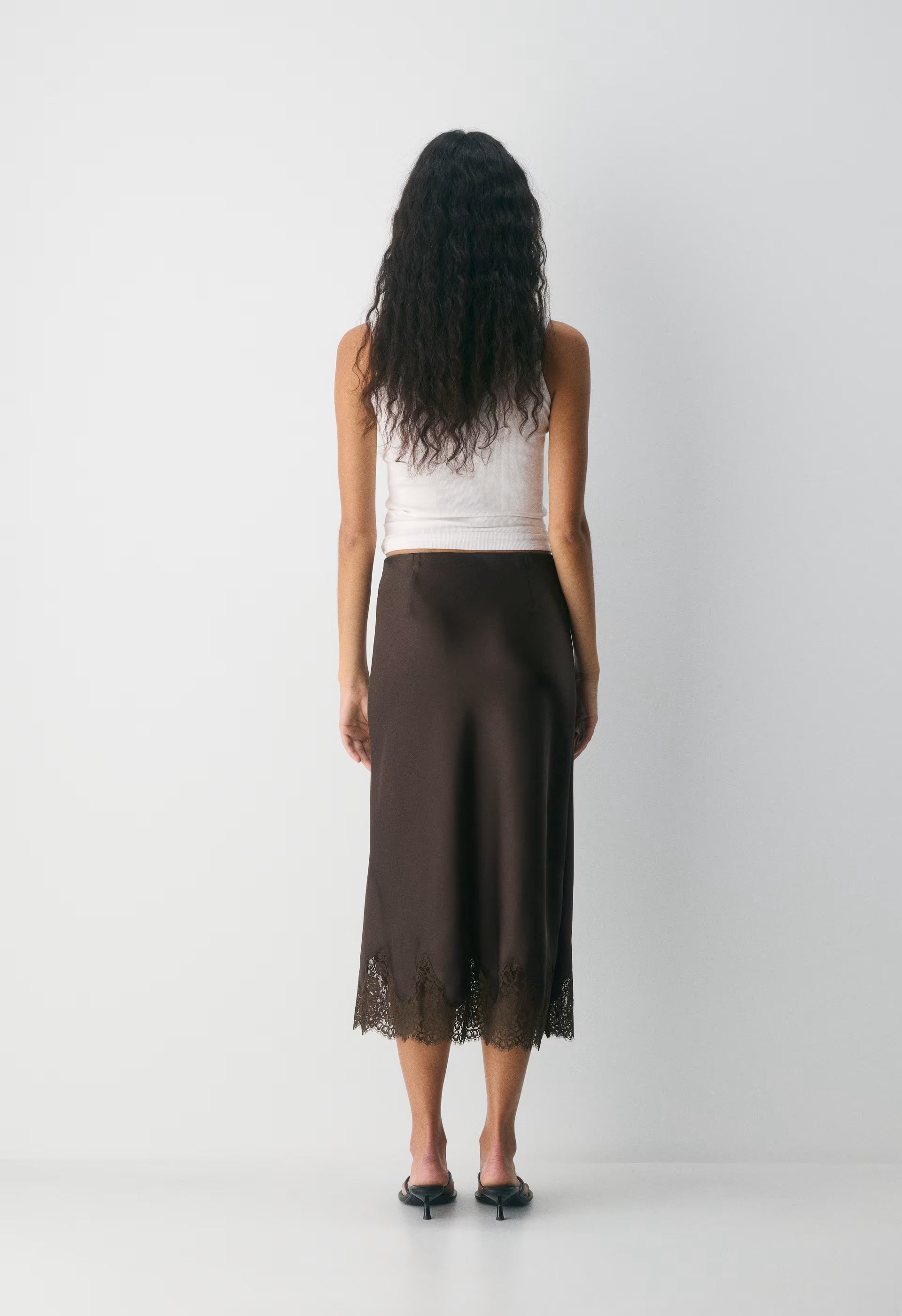 Henrietta Satin Skirt - RC MCH BR/ RCH MCH BRN