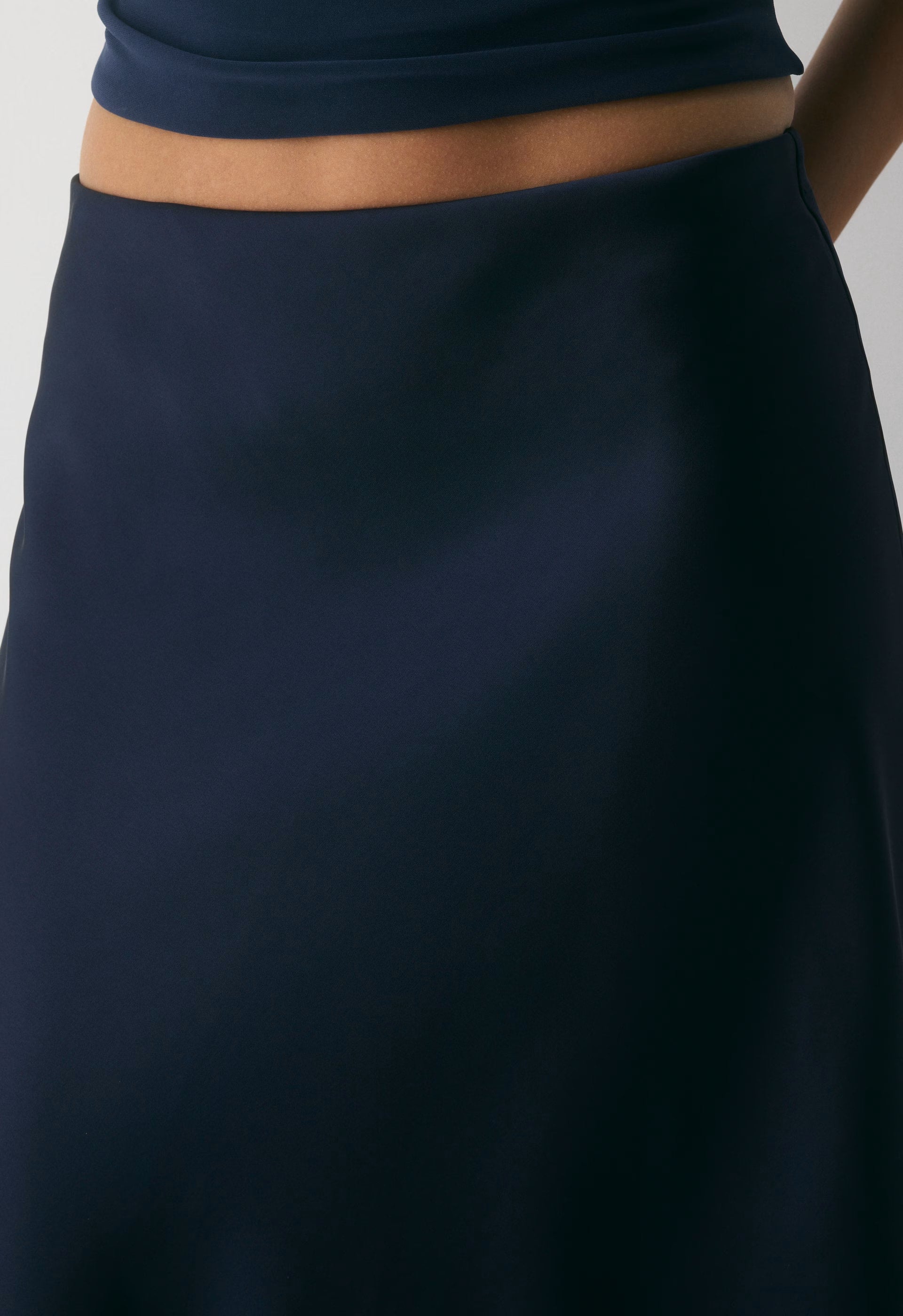 Henrietta Satin Skirt - ADMIRAL/ LIGHT BIRCH