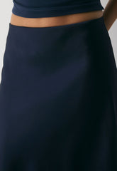 Henrietta Satin Skirt - ADMIRAL/ LIGHT BIRCH