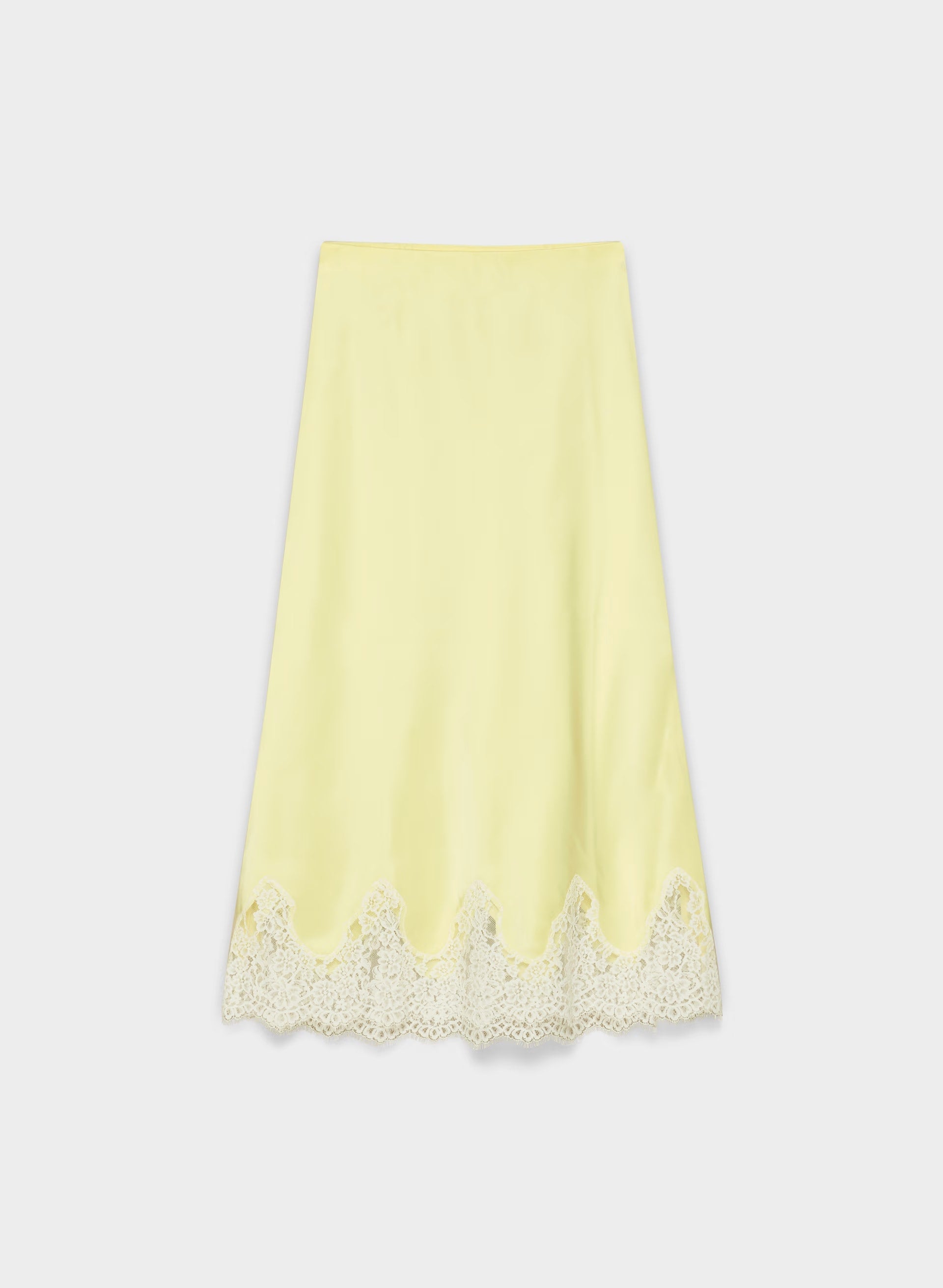 Henrietta Satin Skirt - LEMONADE/LIGHT BIRCH