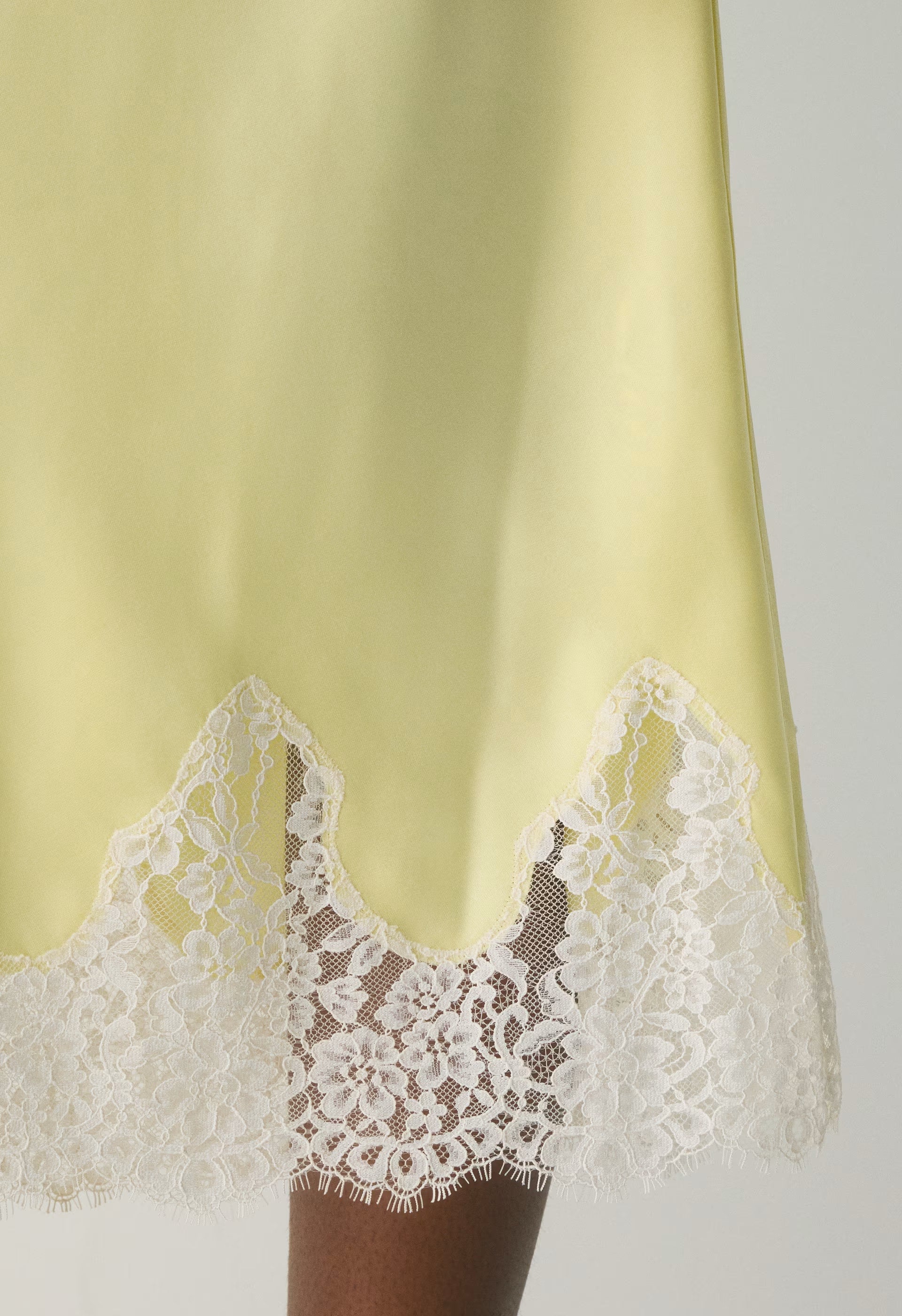 Henrietta Satin Skirt - LEMONADE/LIGHT BIRCH